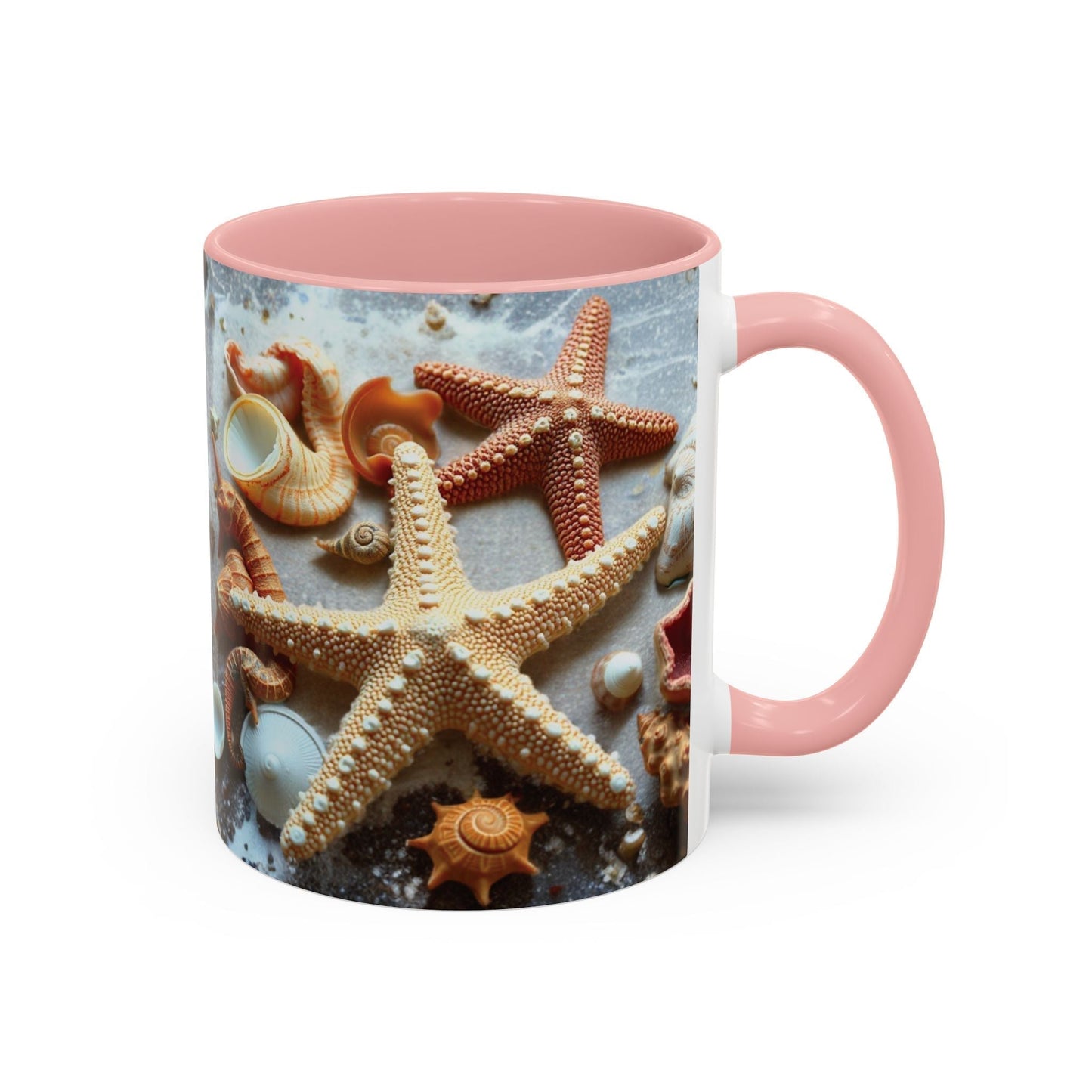Drinkware: Beach-Themed Accent Coffee Mug with Nautical Design