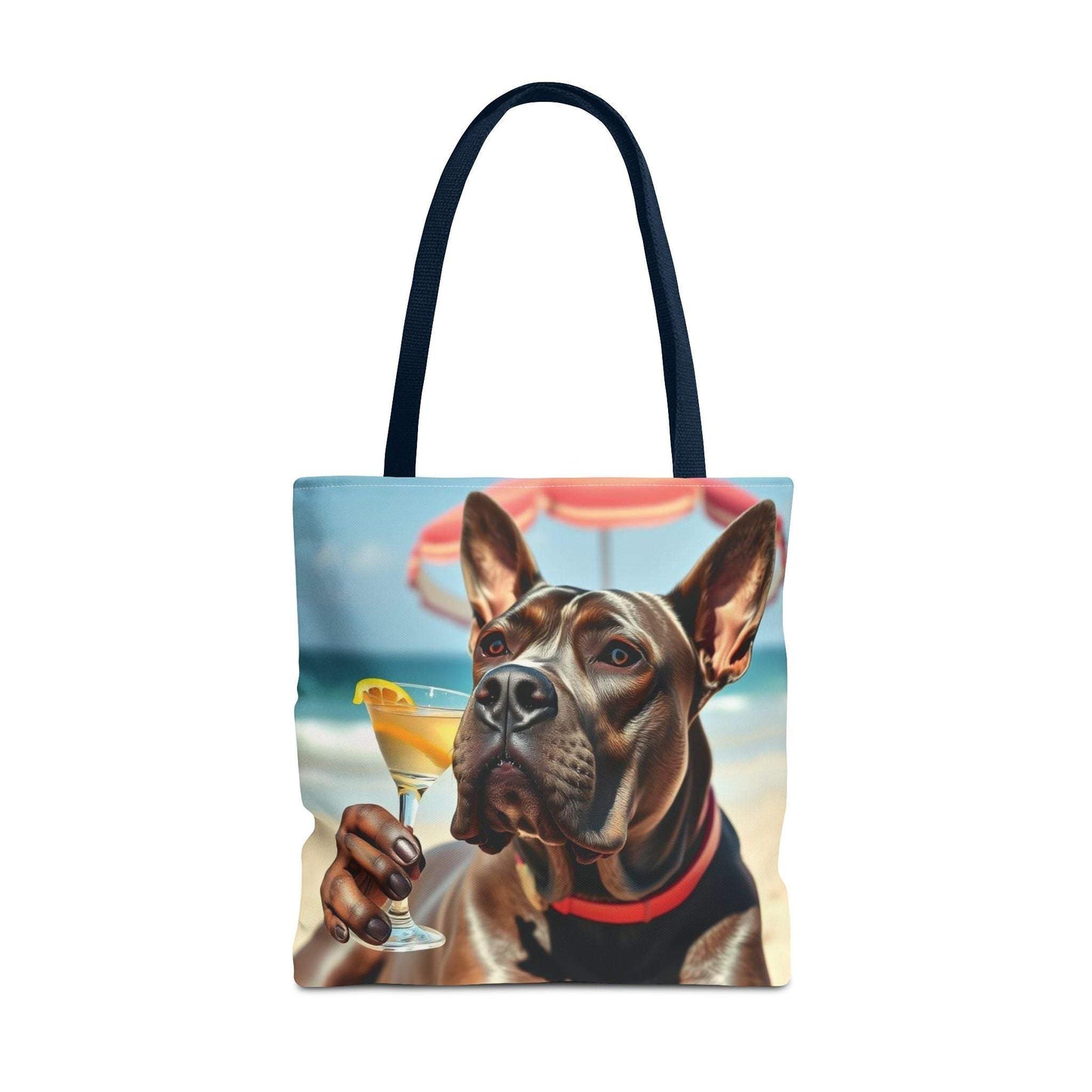Cool Dog Tote Bag with playful dog design, perfect for pet lovers and beach outings.