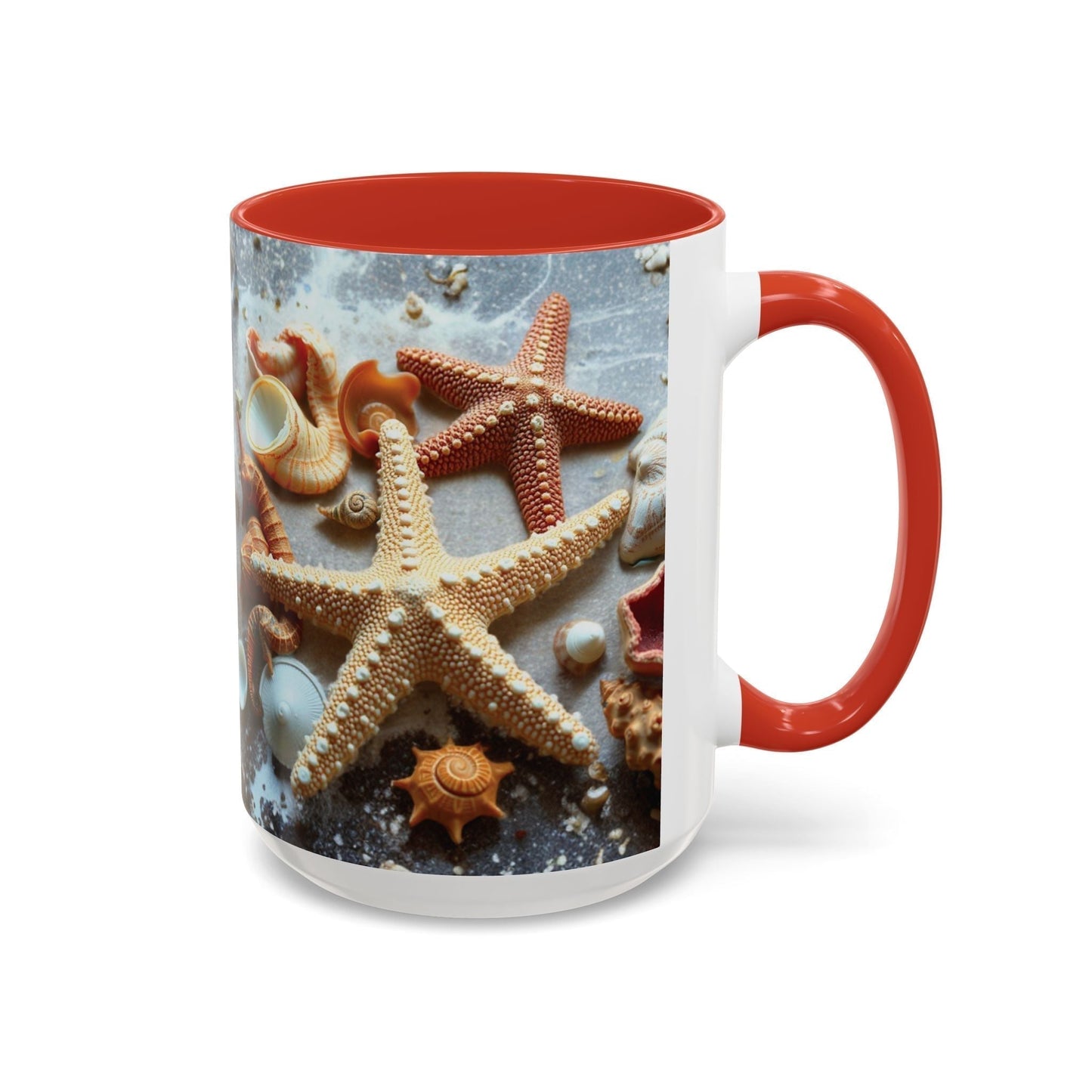 Drinkware: Beach-Themed Accent Coffee Mug with Nautical Design