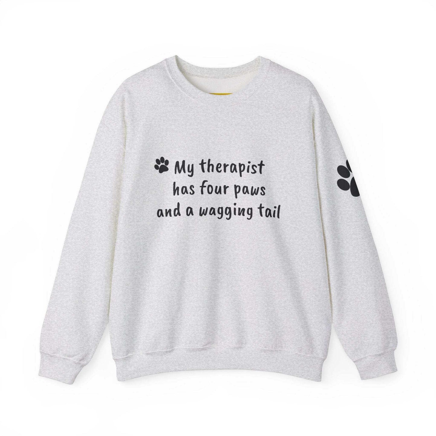 Therapist Fun Sweatshirt Unisex Heavy Blend Crewneck with unique paw design.