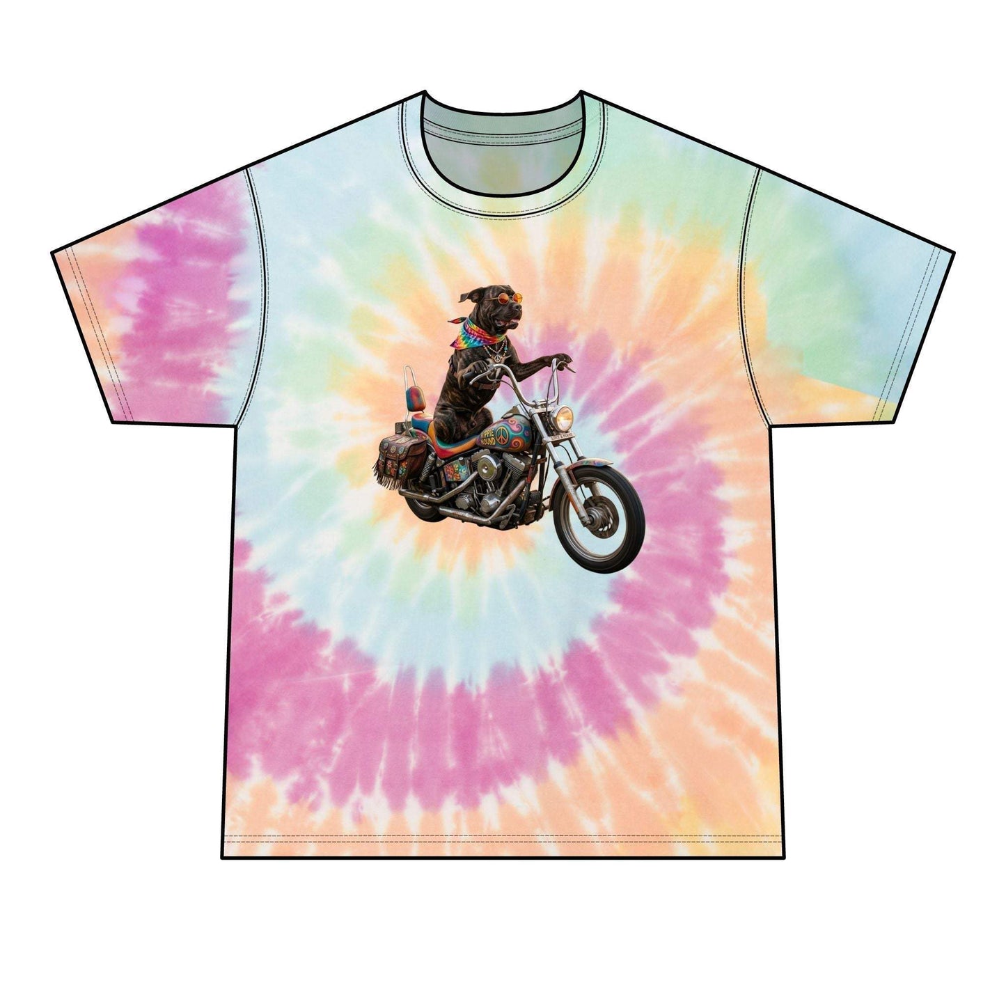 Men's Tie-Dye Motorcycle T‑Shirt