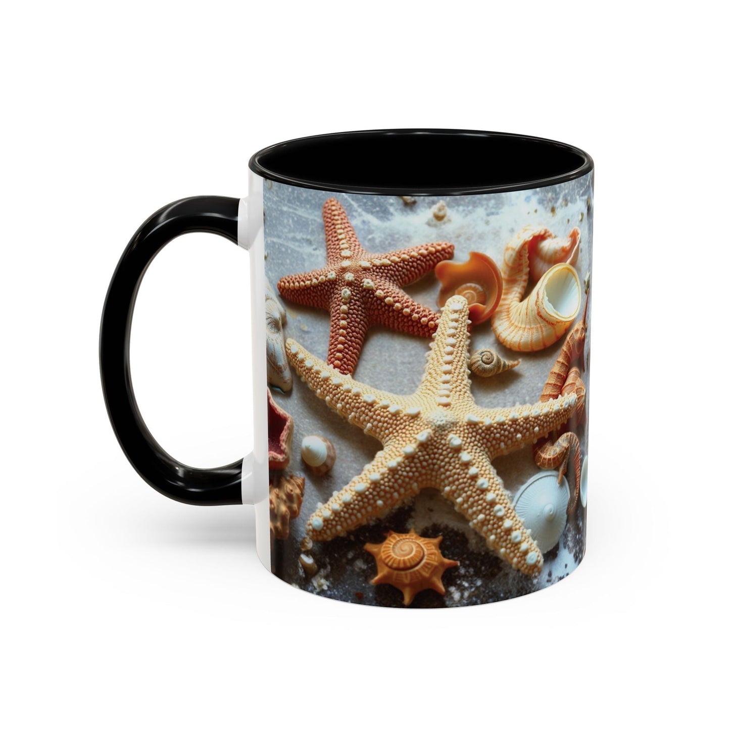 Drinkware: Beach-Themed Accent Coffee Mug with Nautical Design