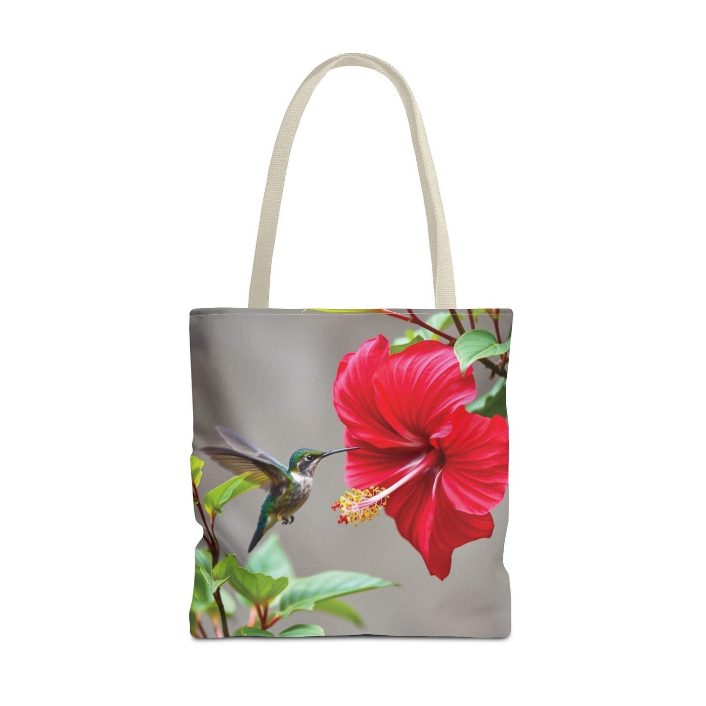Hummingbird Tote Bag, Floral Shopping Bag, Eco-Friendly Beach Tote