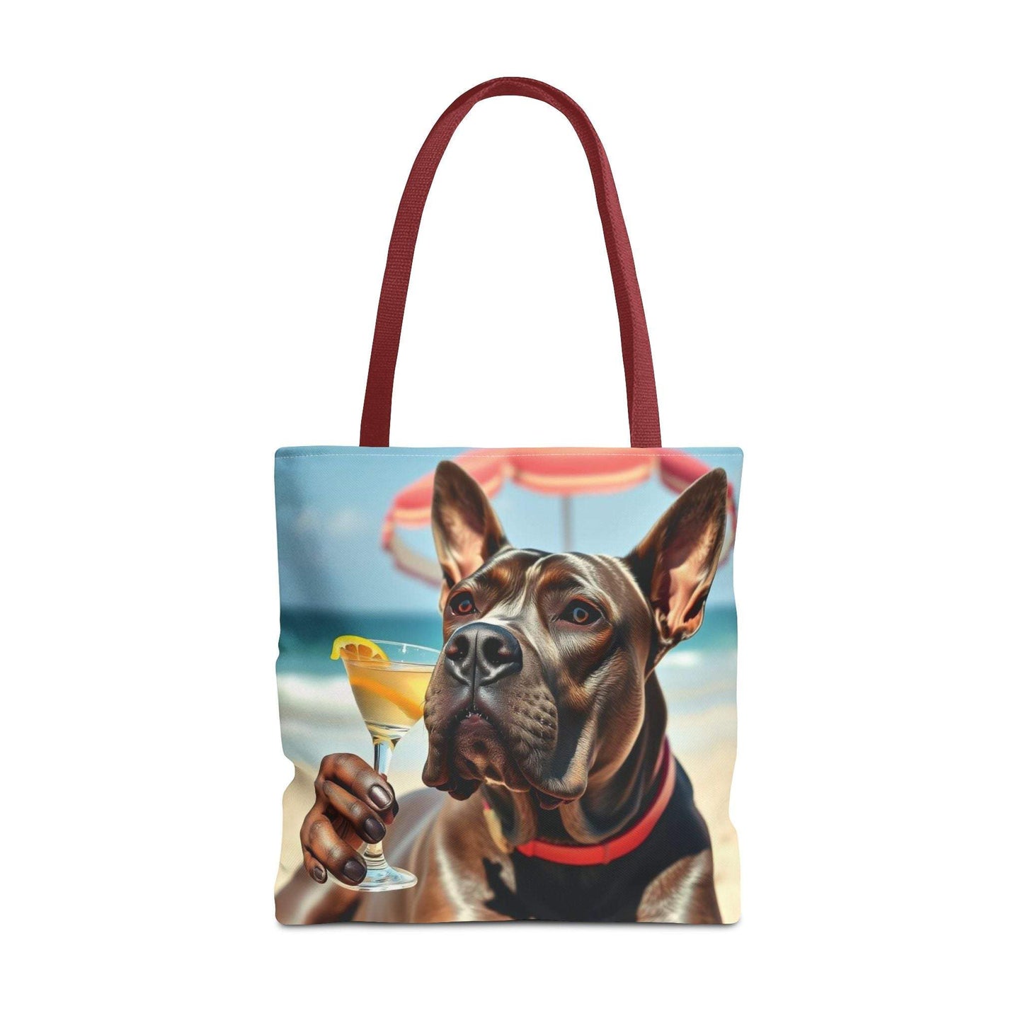 Cool Dog Tote Bag with playful dog design, perfect for pet lovers and beach days.