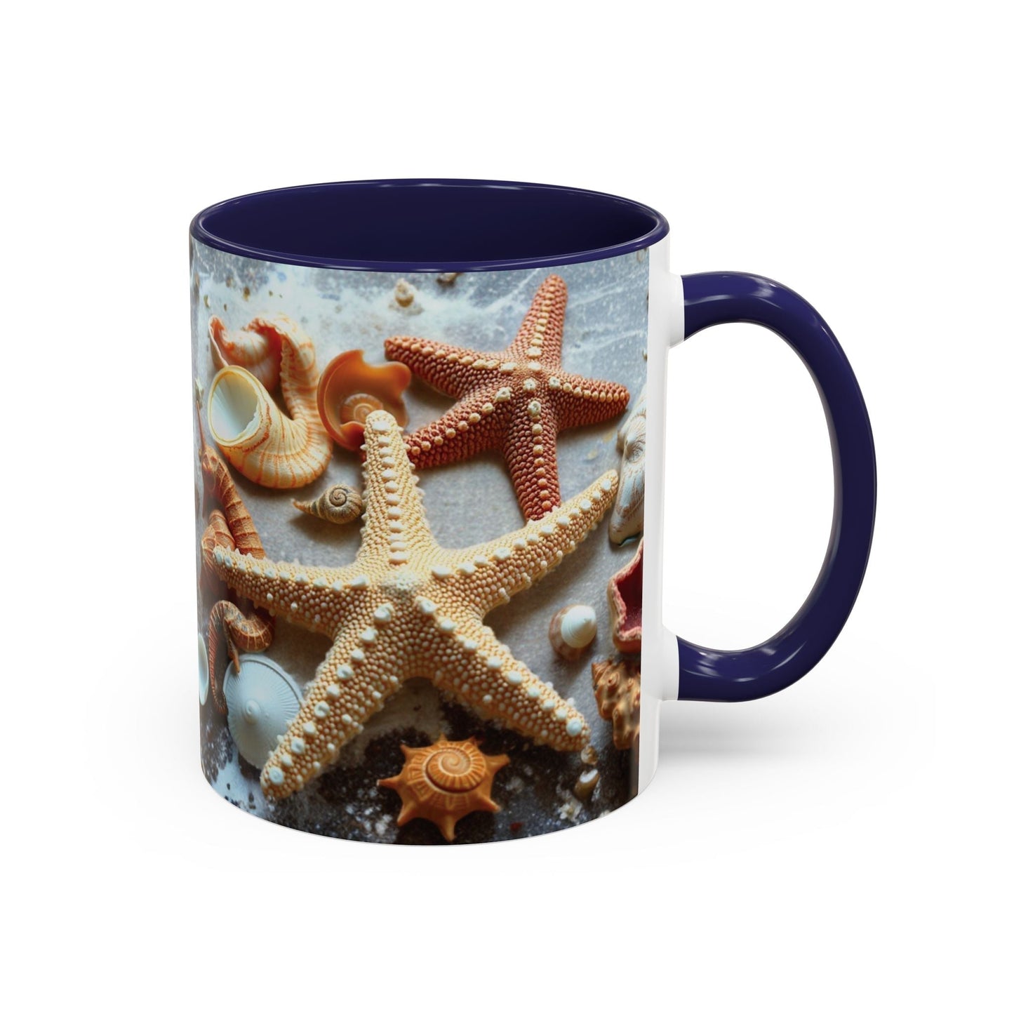 Drinkware: Beach-Themed Accent Coffee Mug with Nautical Design