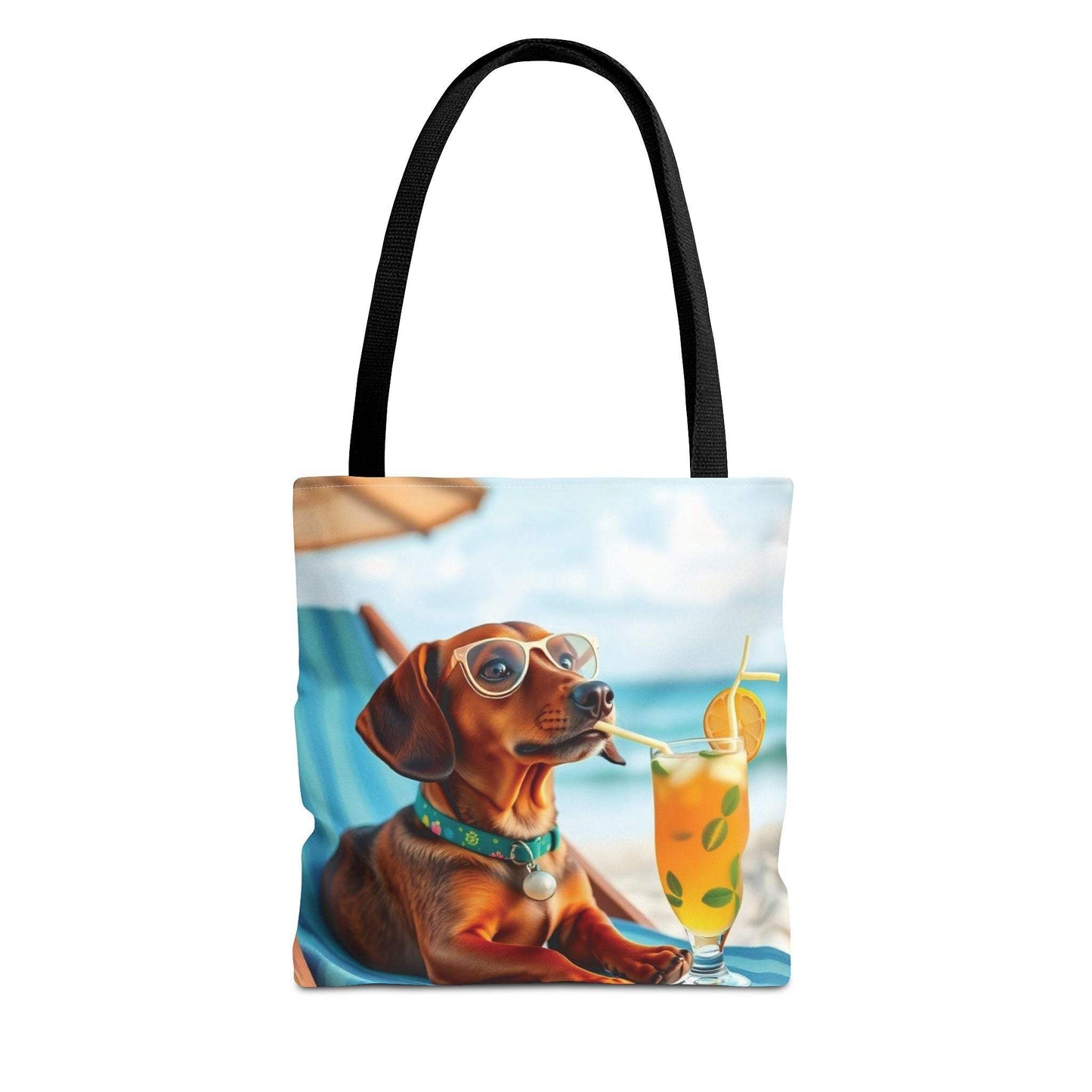 Beach Bag Tote Dachshund Cocktail Beach Summer Carryall