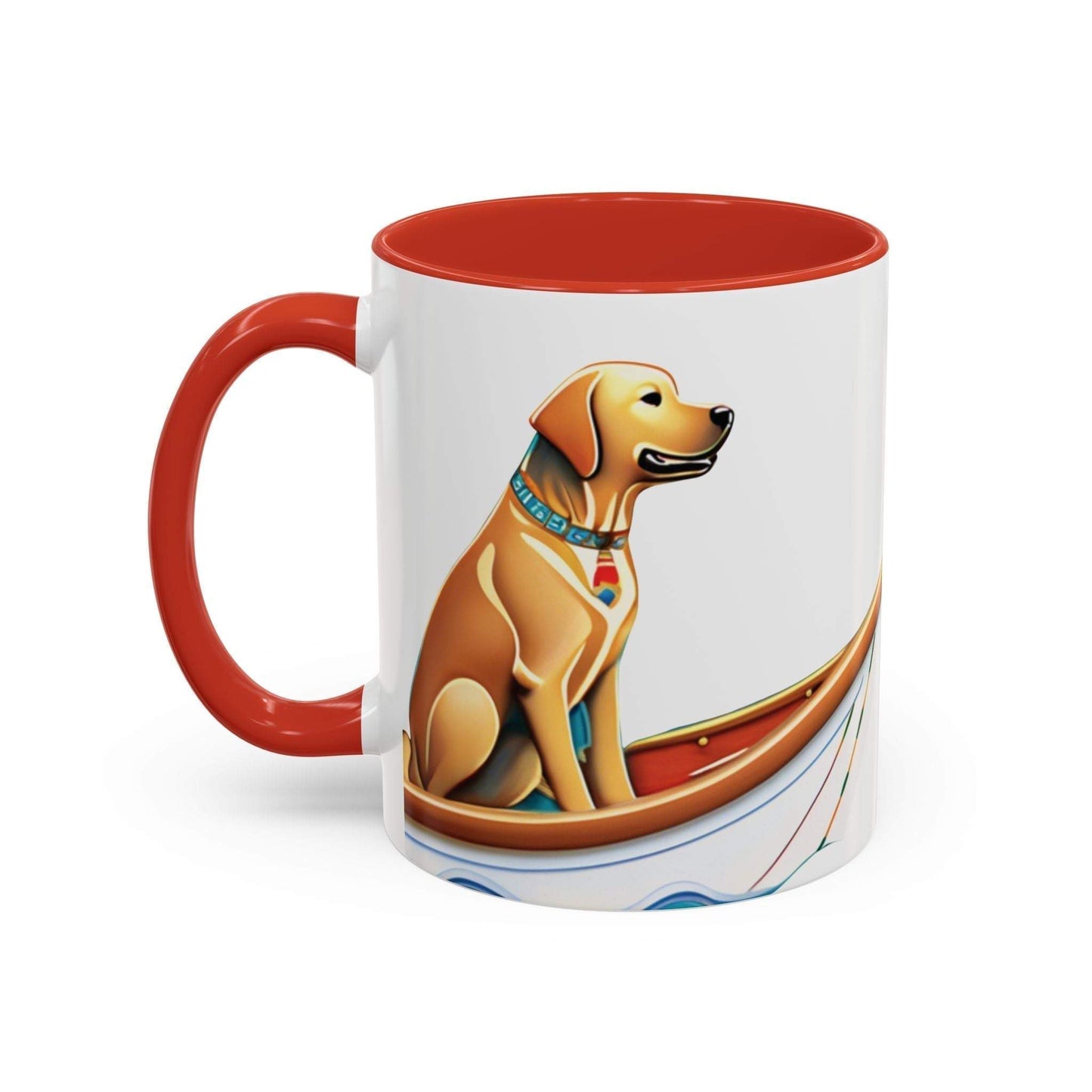 Nautical Dog Lover Coffee Mug with vibrant design, available in 11oz and 15oz sizes.