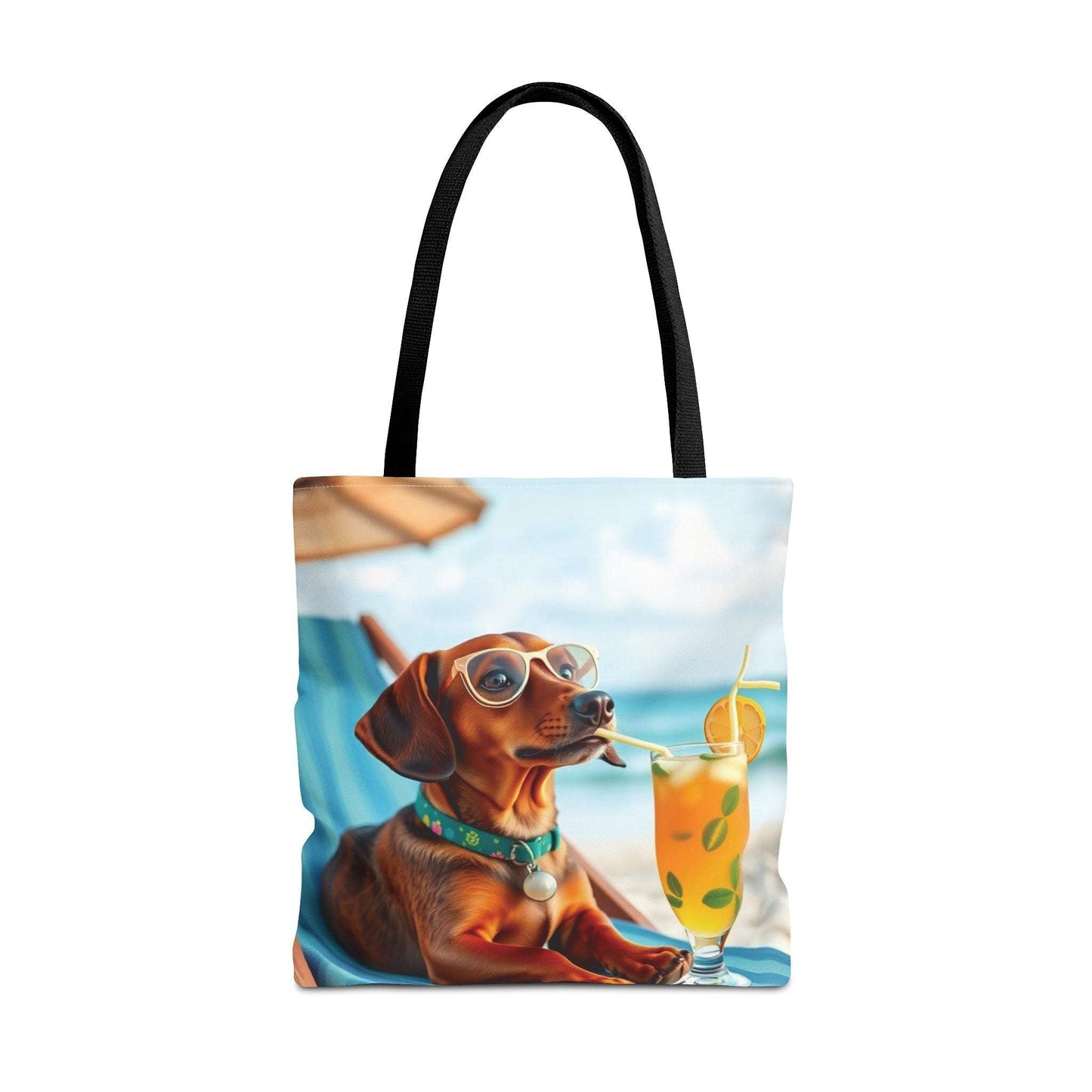 Beach Bag Tote Dachshund Cocktail Beach Summer Carryall