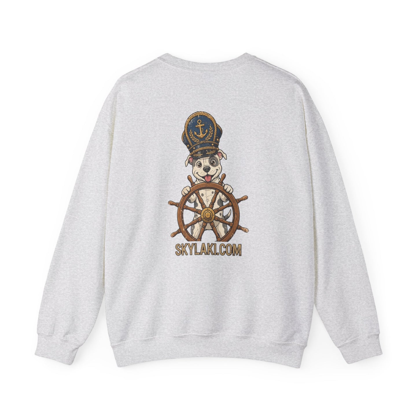 Captain Pitball Sweatshirt Nautical Dog Unisex Skylaki Design