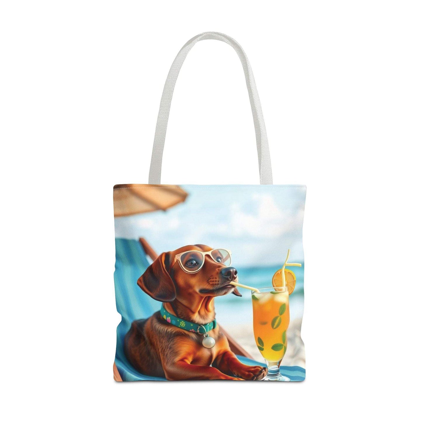 Beach Bag Tote Dachshund Cocktail Beach Summer Carryall