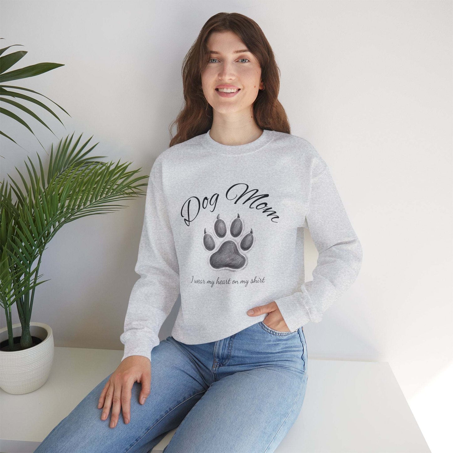 Dog Mom Sweatshirt Unisex Heavy Blend High Quality Fabric