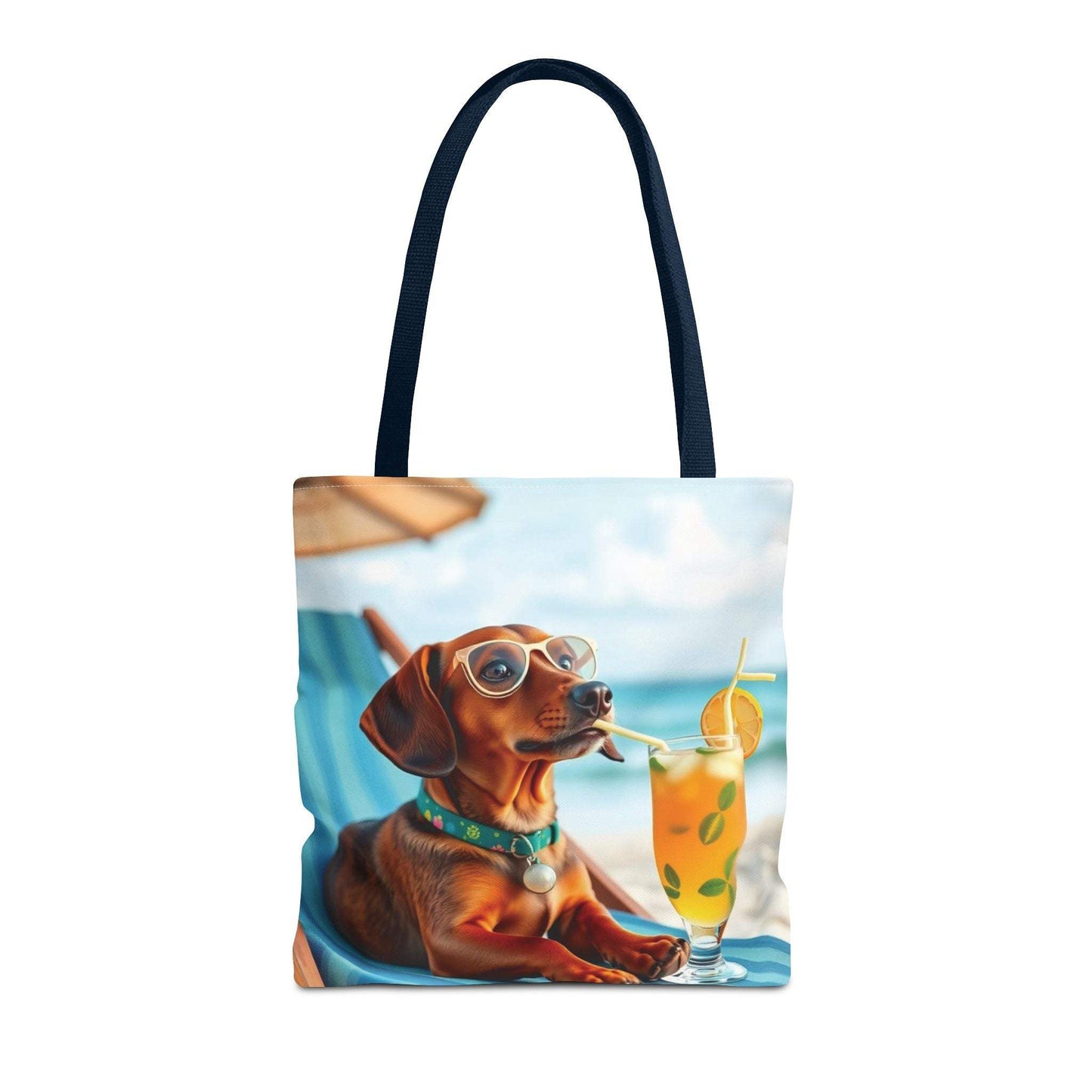 Beach Bag Tote Dachshund Cocktail Beach Summer Carryall
