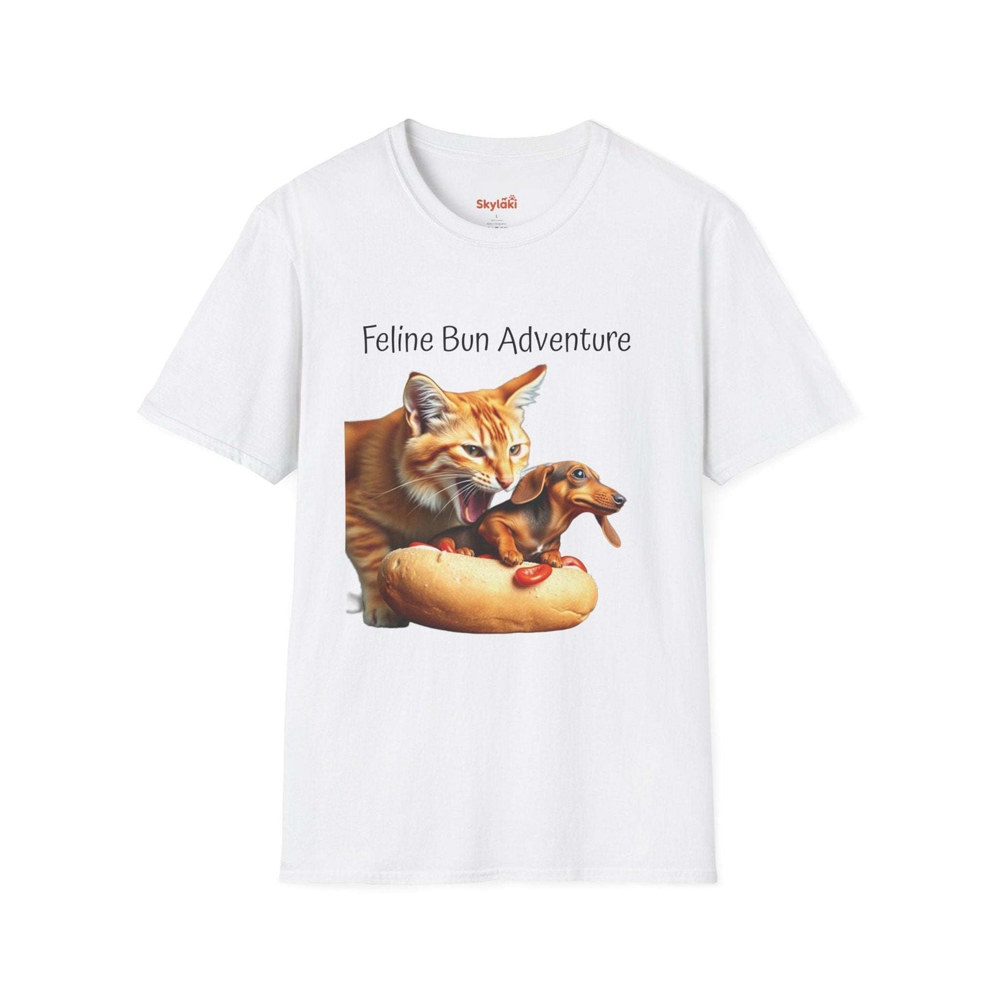 Casual Wear: Feline Bun Adventure Unisex T-Shirt Fun Tee