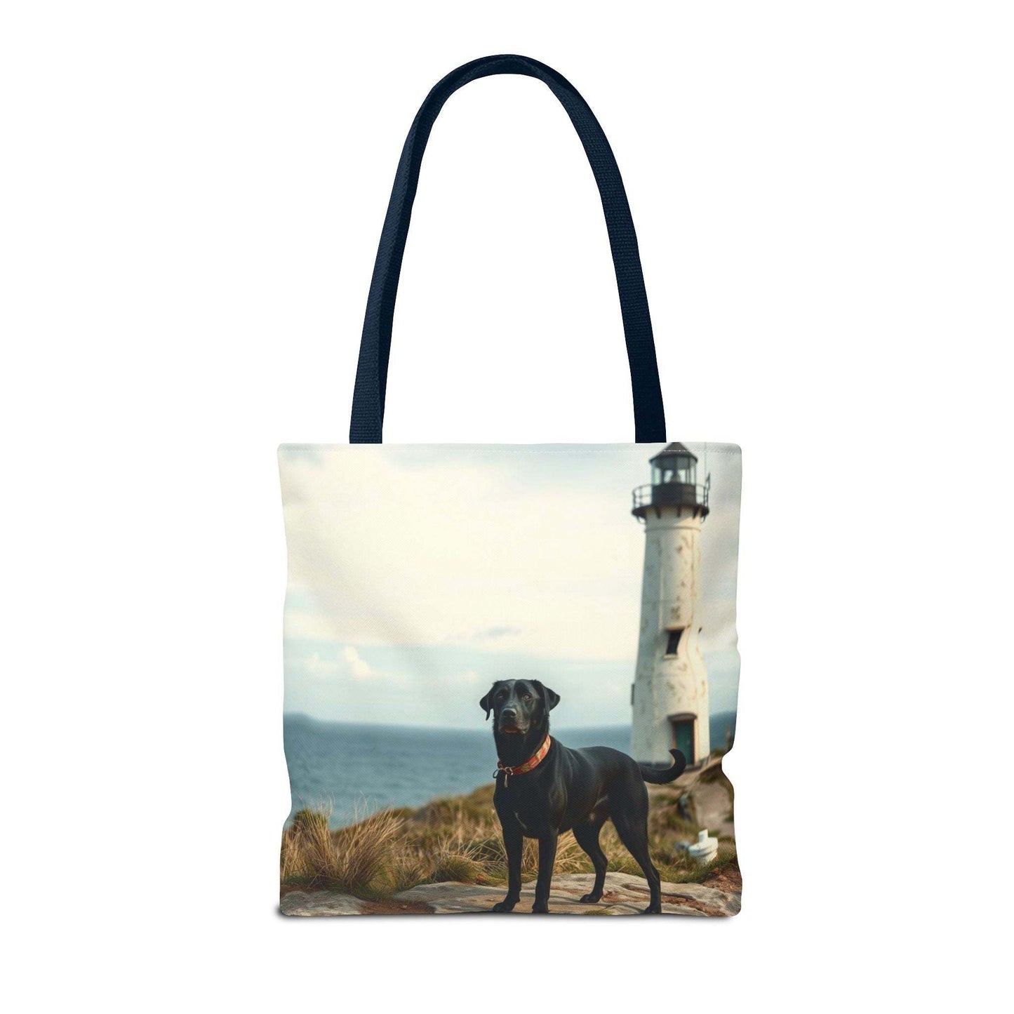 Coastal Canine Tote Bag with Lighthouse Design – Durable and Stylish for Dog Lovers and Beach Trips