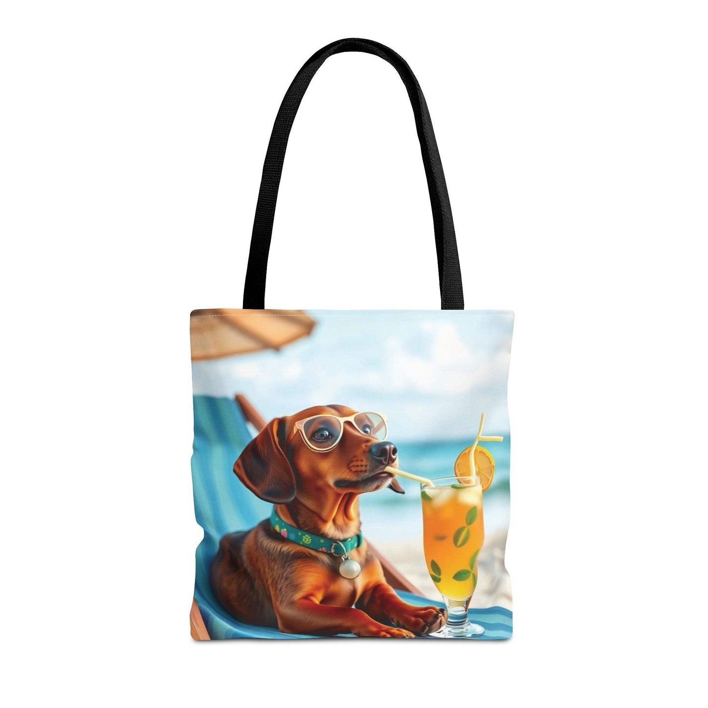 Beach Bag Tote Dachshund Cocktail Beach Summer Carryall