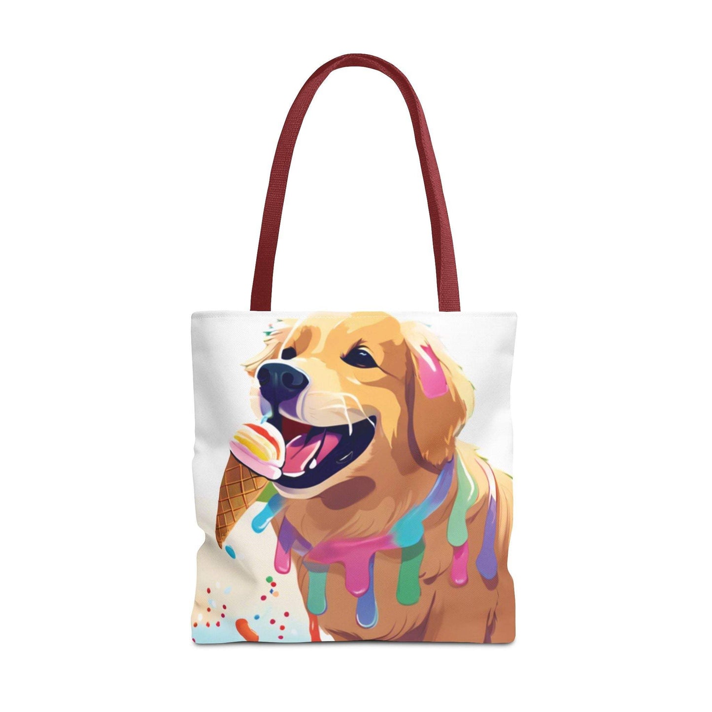 Beach Bag with Ice Cream Pooch Design, perfect for dog lovers and quirky style.