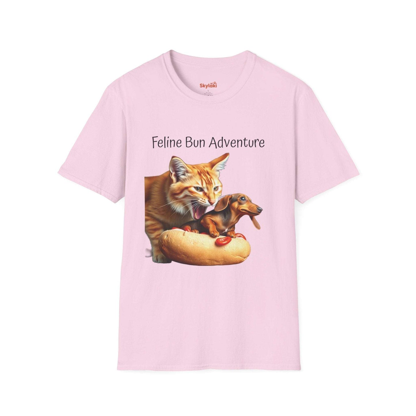 Casual Wear: Feline Bun Adventure Unisex T-Shirt Fun Tee
