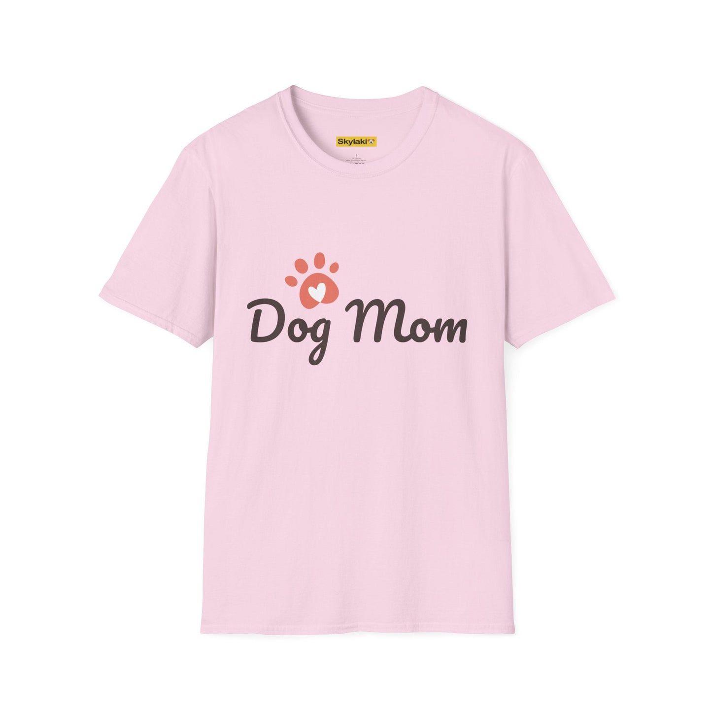 Dog Mom T-Shirt Soft Style Unisex Relaxed Fit in Pink