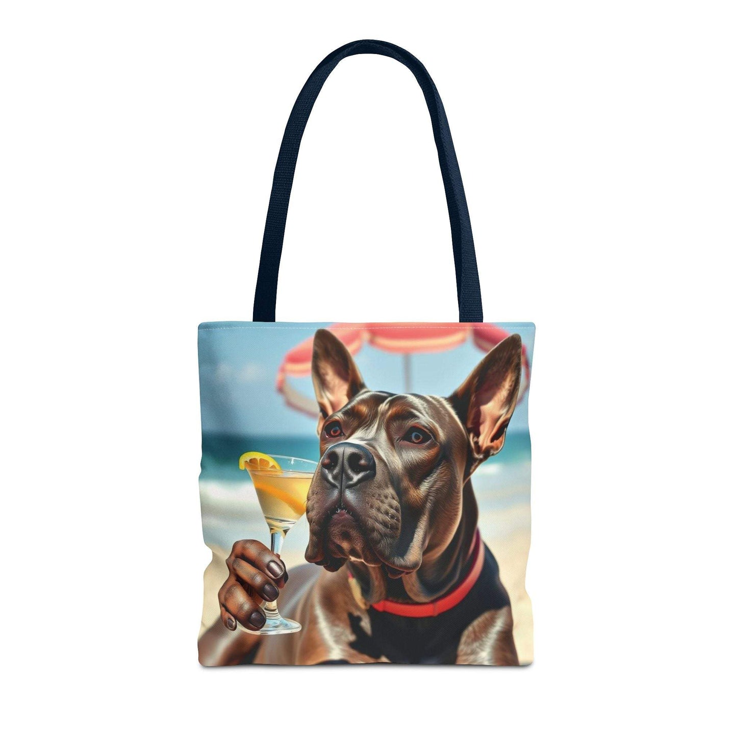 Cool Dog Tote Bag with playful dog design, perfect for pet lovers and beach days.