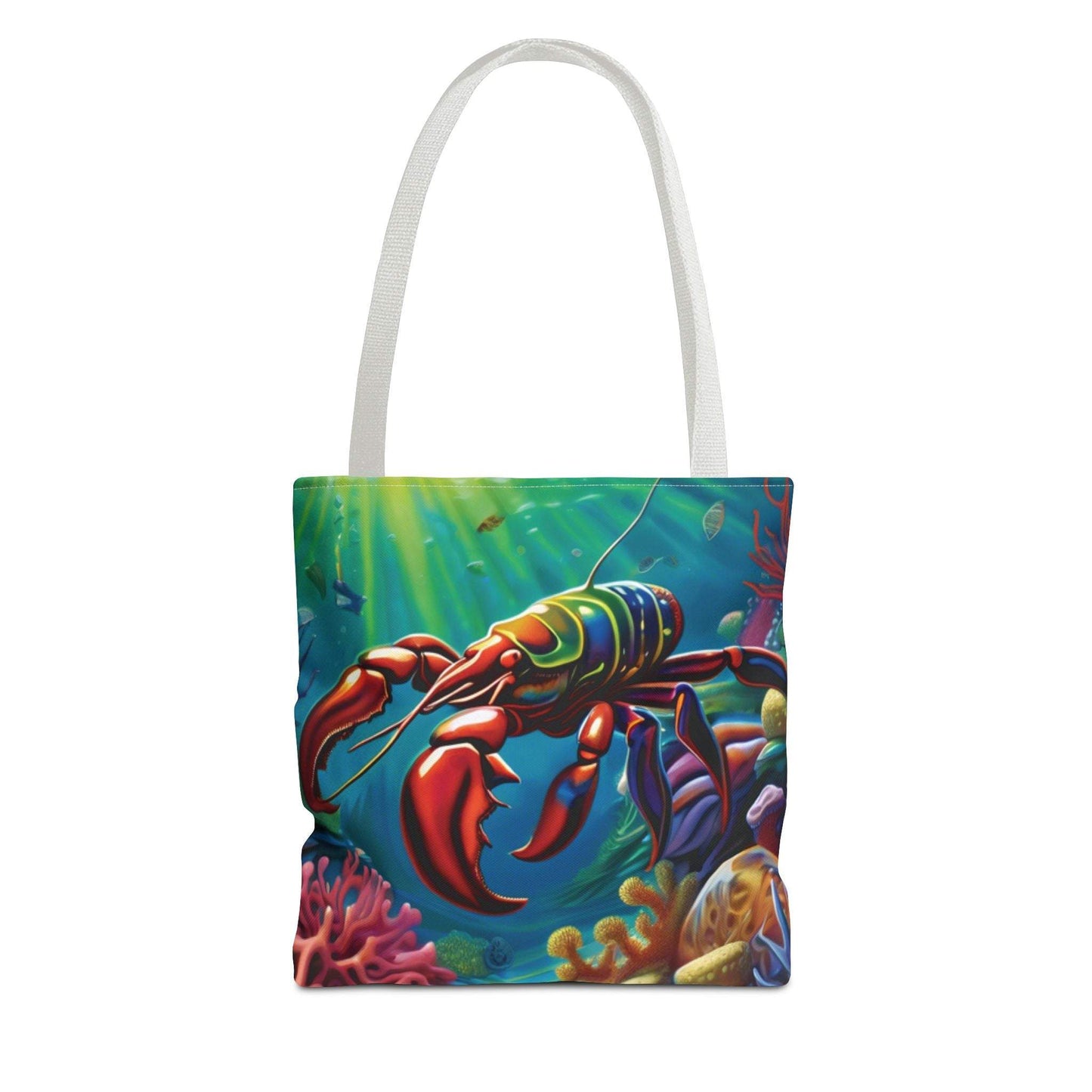 Lobster Tote Bag with vibrant ocean-themed design, ideal for beach lovers and marine enthusiasts.