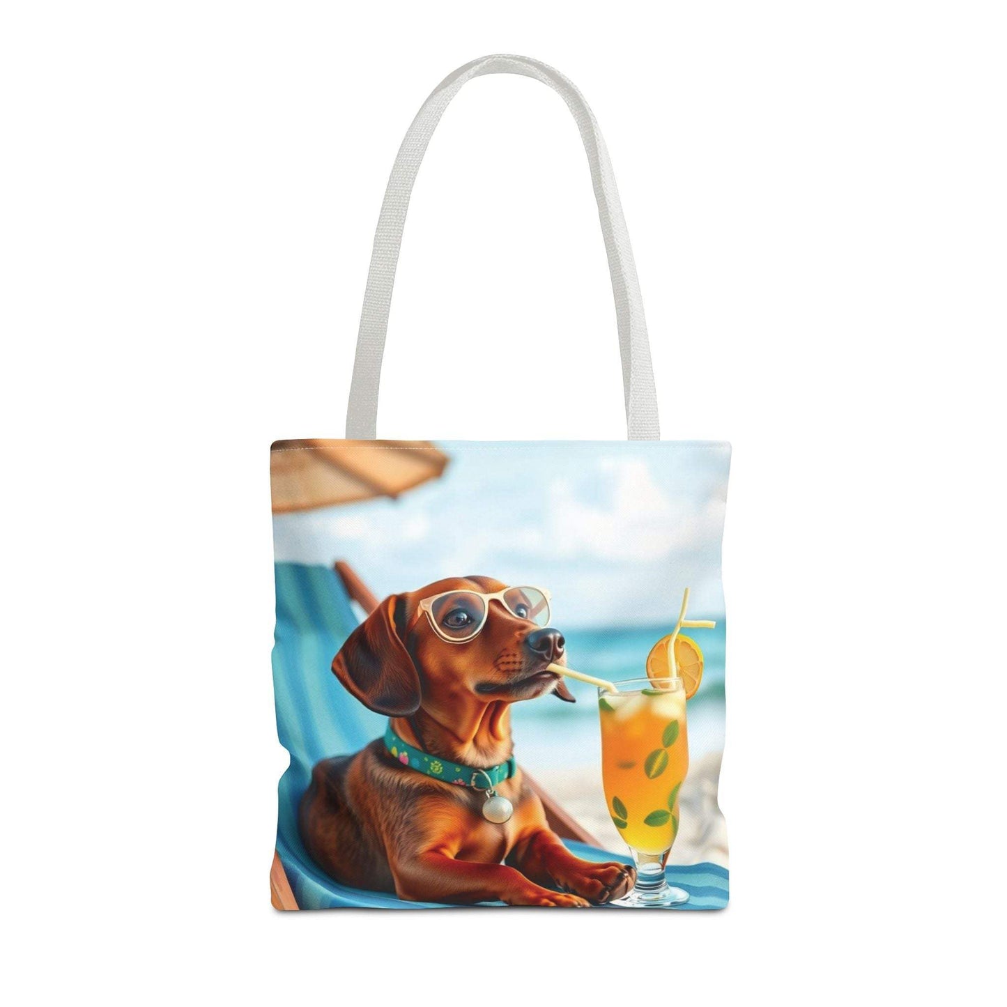 Beach Bag Tote Dachshund Cocktail Beach Summer Carryall