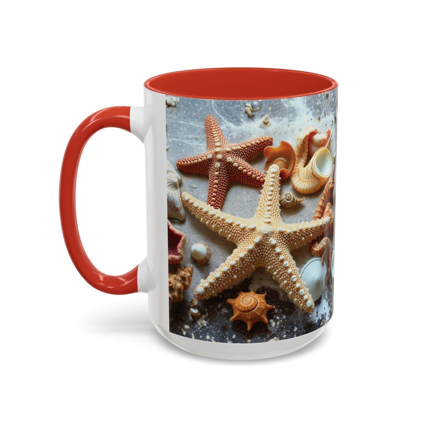 Drinkware: Beach-Themed Accent Coffee Mug with Nautical Design