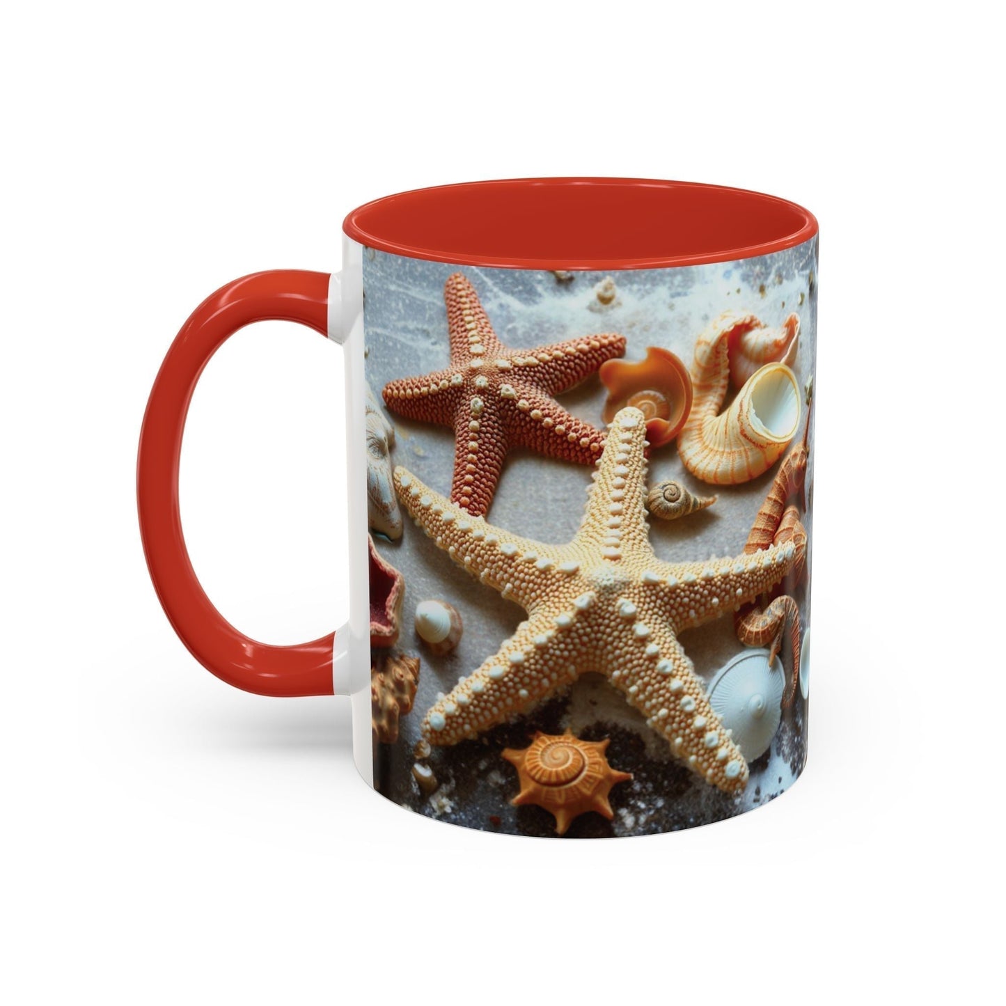 Drinkware: Beach-Themed Accent Coffee Mug with Nautical Design