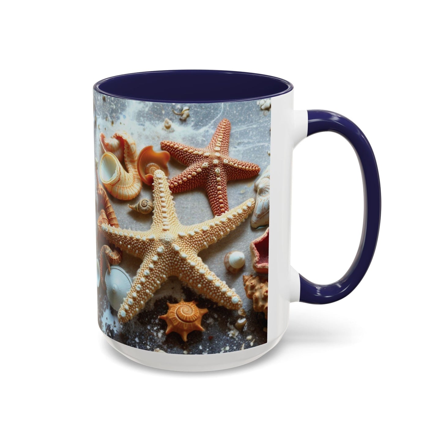 Drinkware: Beach-Themed Accent Coffee Mug with Nautical Design