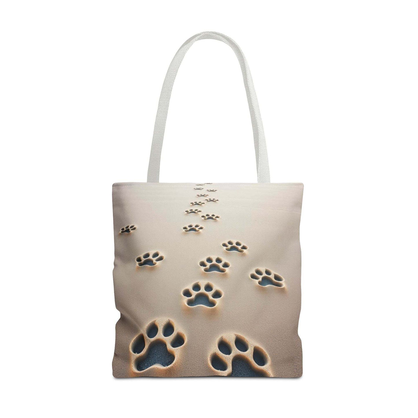 Paw Print Tote Bag for pet lovers, ideal for dog walks and everyday use.