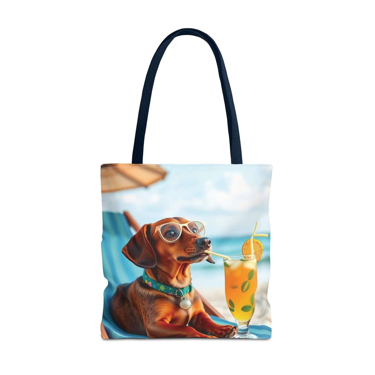 Beach Bag Tote Dachshund Cocktail Beach Summer Carryall