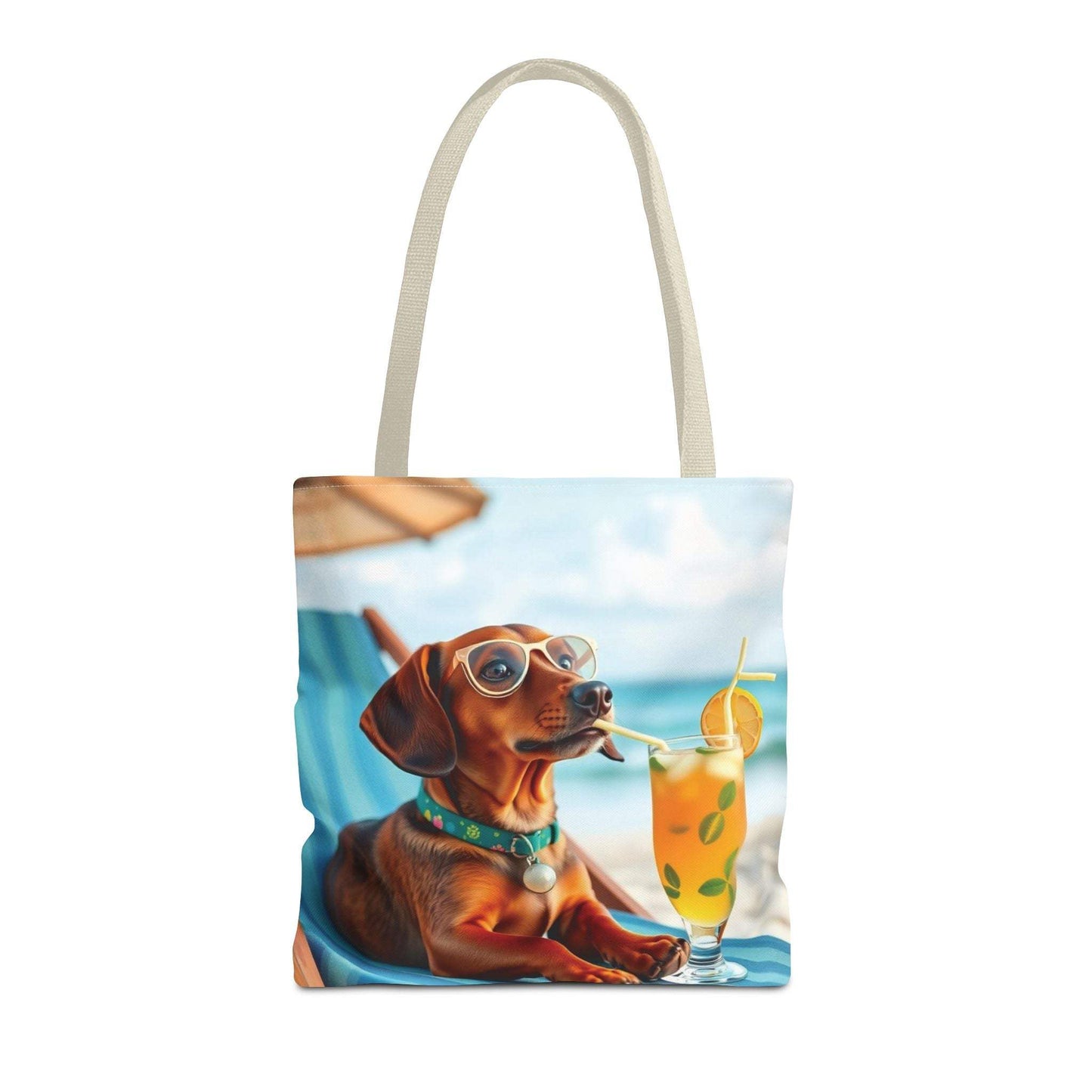 Beach Bag Tote Dachshund Cocktail Beach Summer Carryall