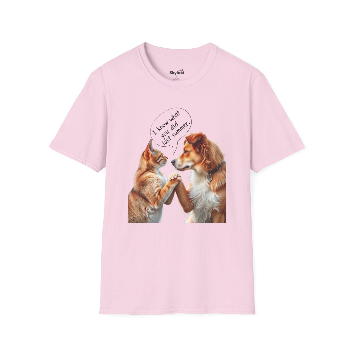 Funny Dog Quote Unisex T-Shirt with "I Know What You Did Last Summer" graphic, perfect for dog lovers.