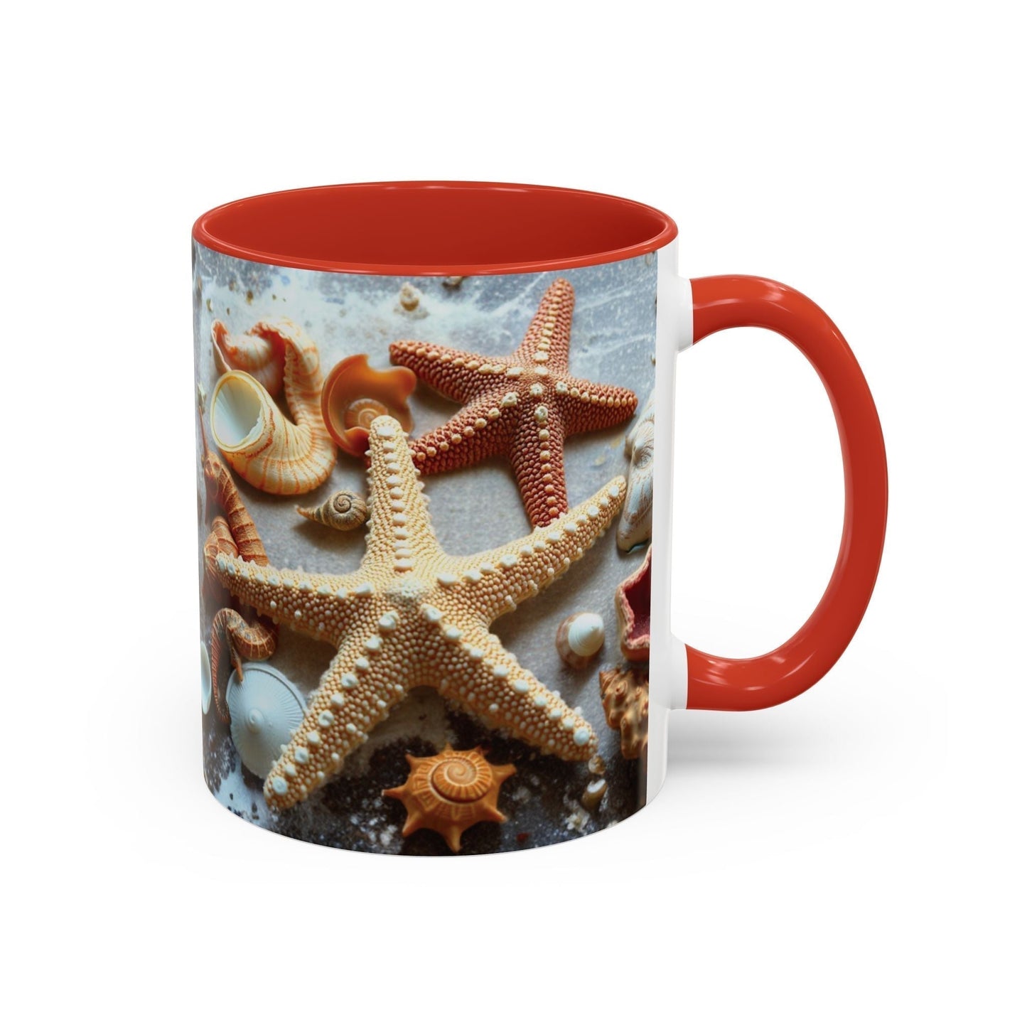 Drinkware: Beach-Themed Accent Coffee Mug with Nautical Design