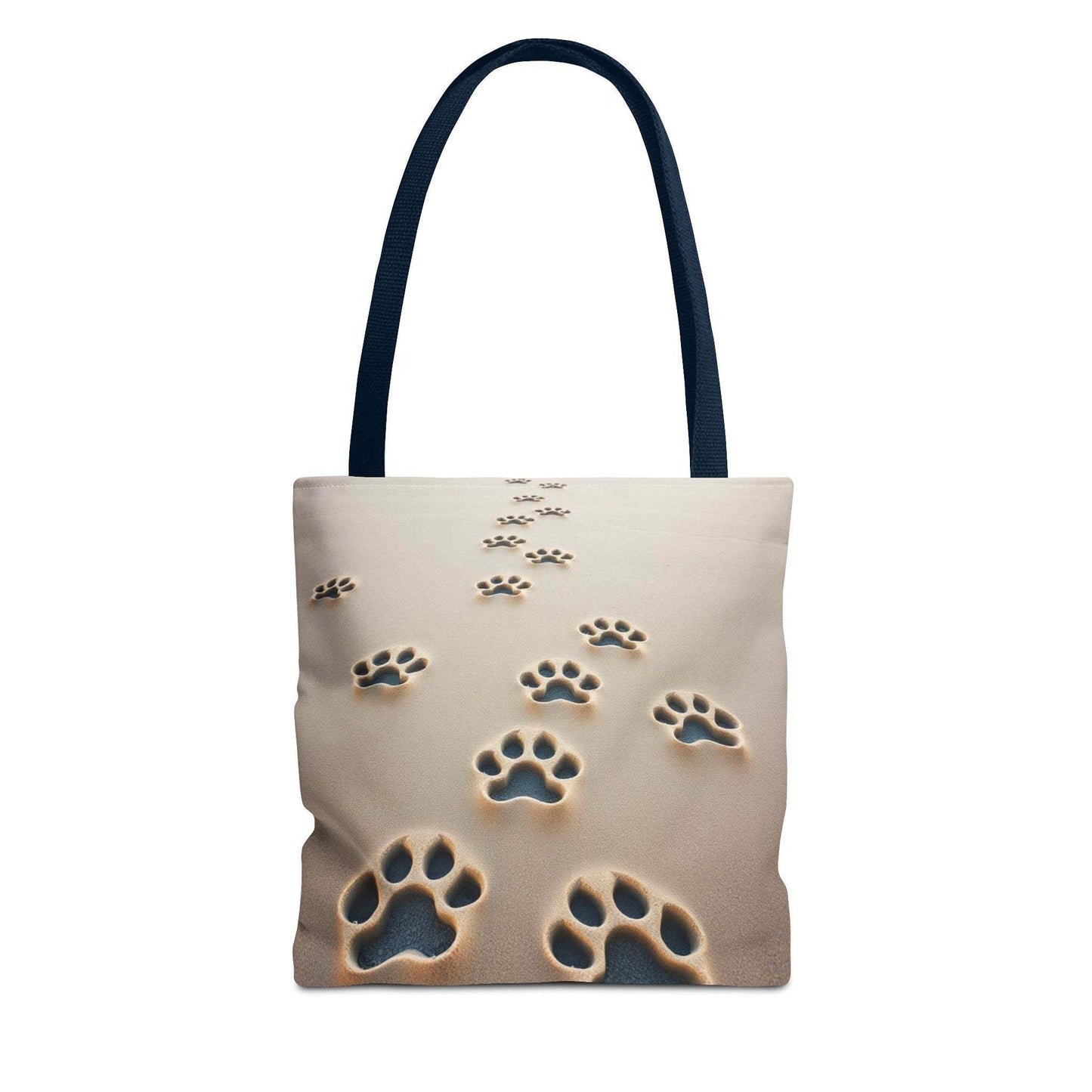 Paw Print Tote Bag with Black Handles - Stylish Accessory for Pet Lovers and Outdoor Activities