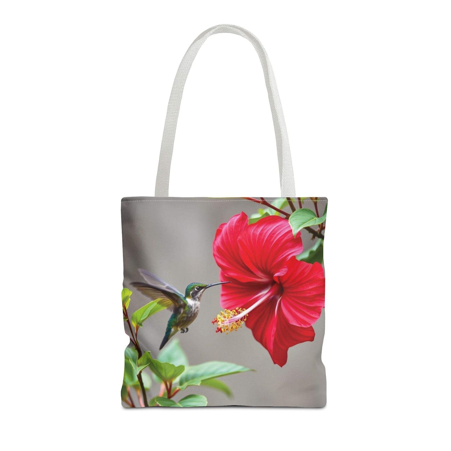 Hummingbird Tote Bag, Floral Shopping Bag, Eco-Friendly Beach Tote