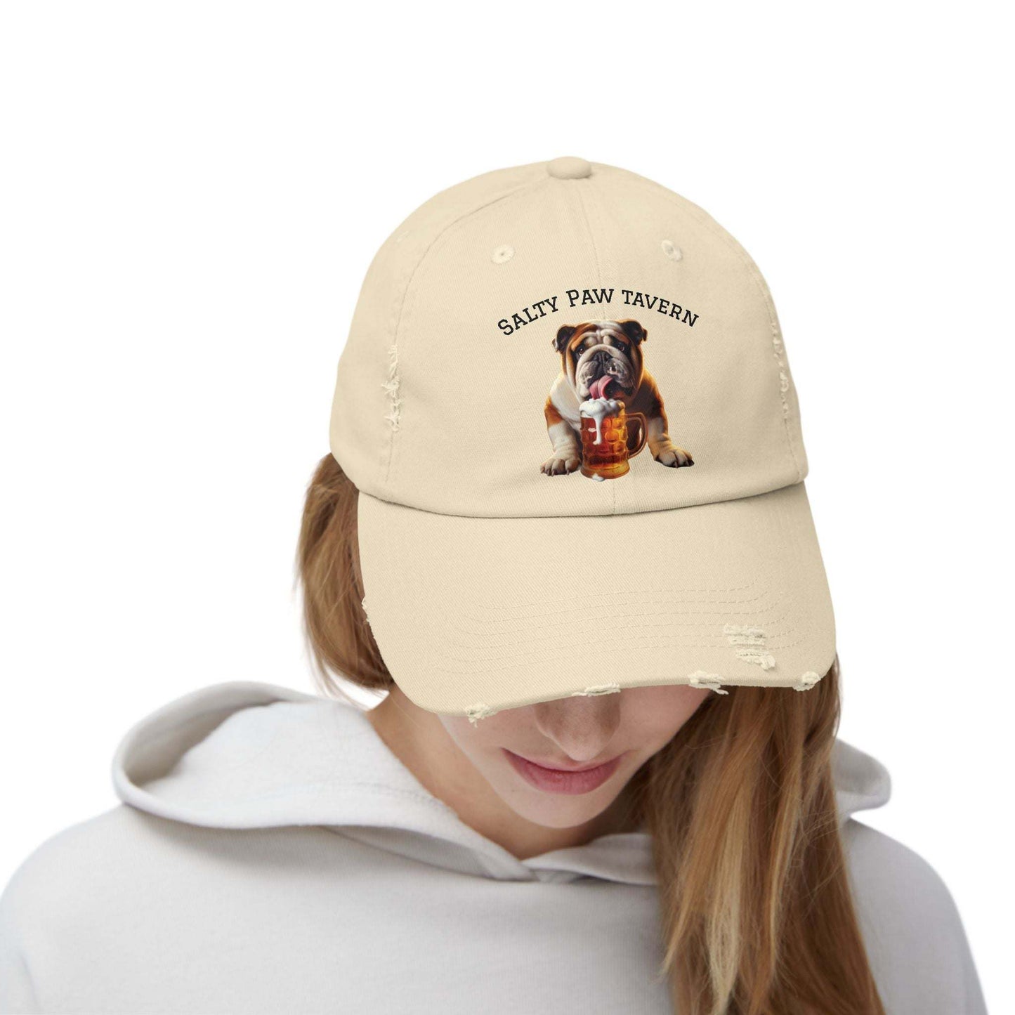 Salty Paw Tavern Hat, Casual Dog Owner Gift, Vintage Style Pet Apparel