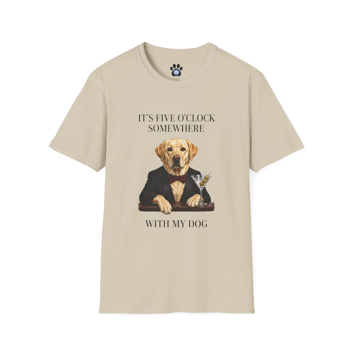 I Spend Five O'Clock With My Dog T-Shirt – Funny Dog Martini T-shirt Unisex By Skylaki