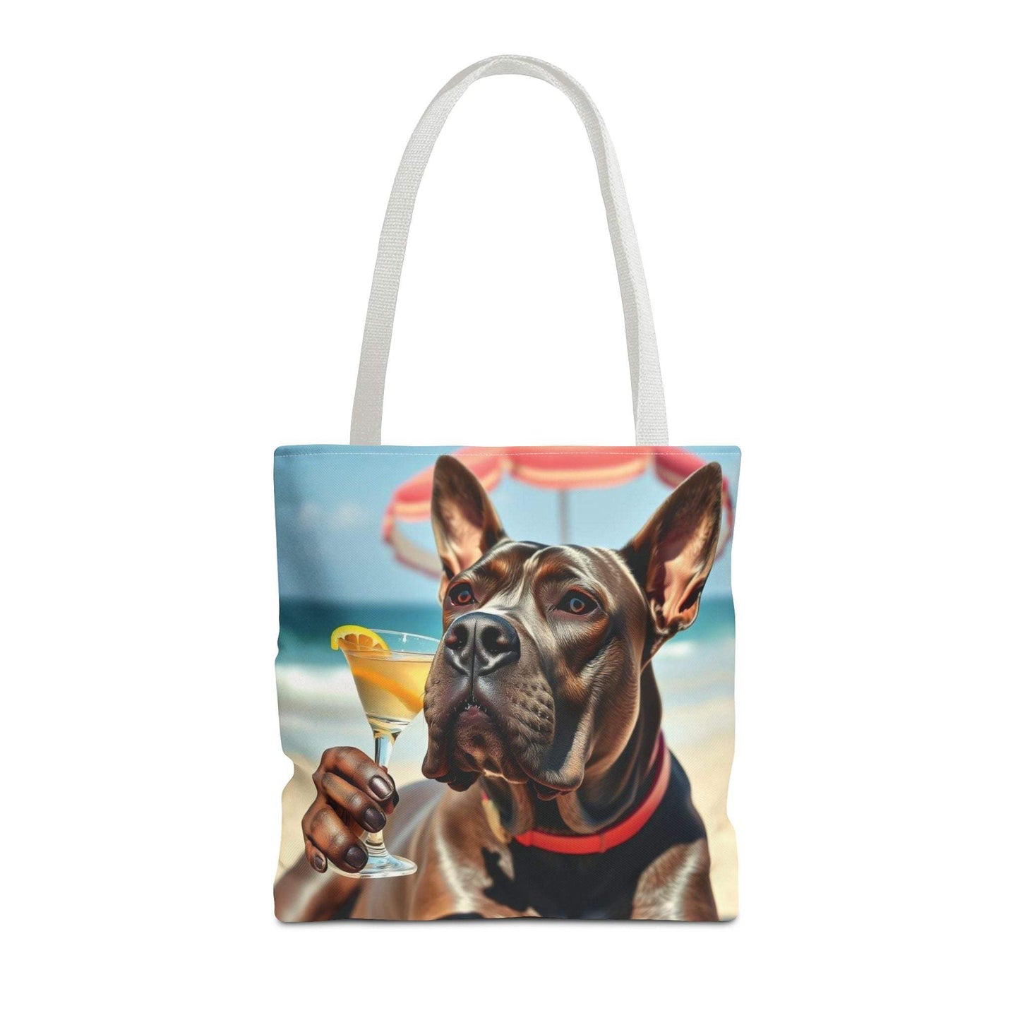 Cool Dog Tote Bag with playful dog design, perfect for pet lovers and beach outings.