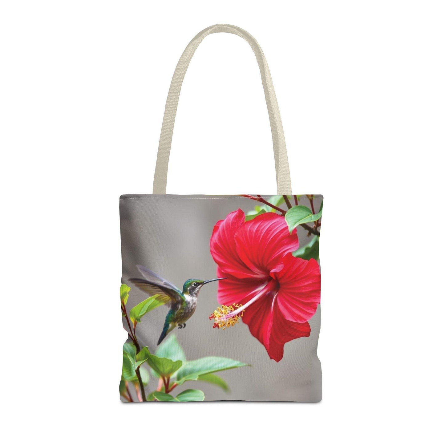 Hummingbird Tote Bag, Floral Shopping Bag, Eco-Friendly Beach Tote