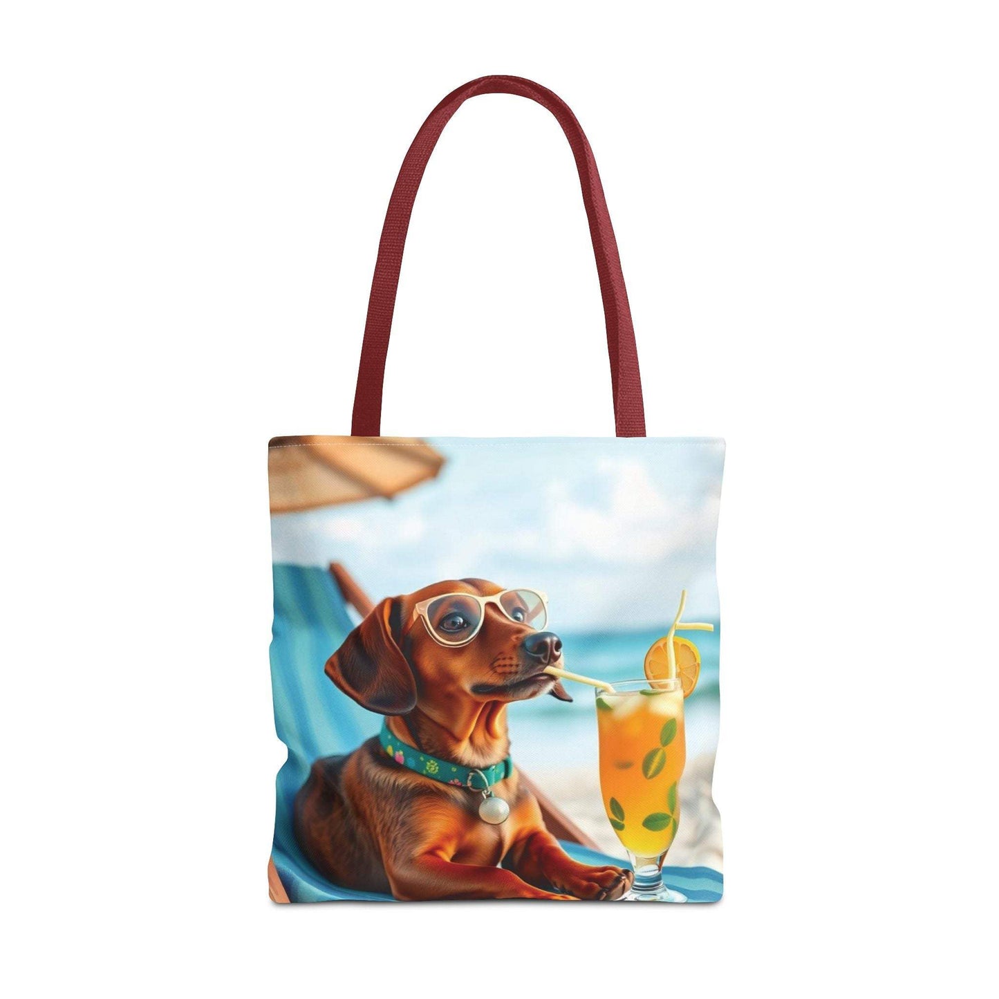 Beach Bag Tote Dachshund Cocktail Beach Summer Carryall