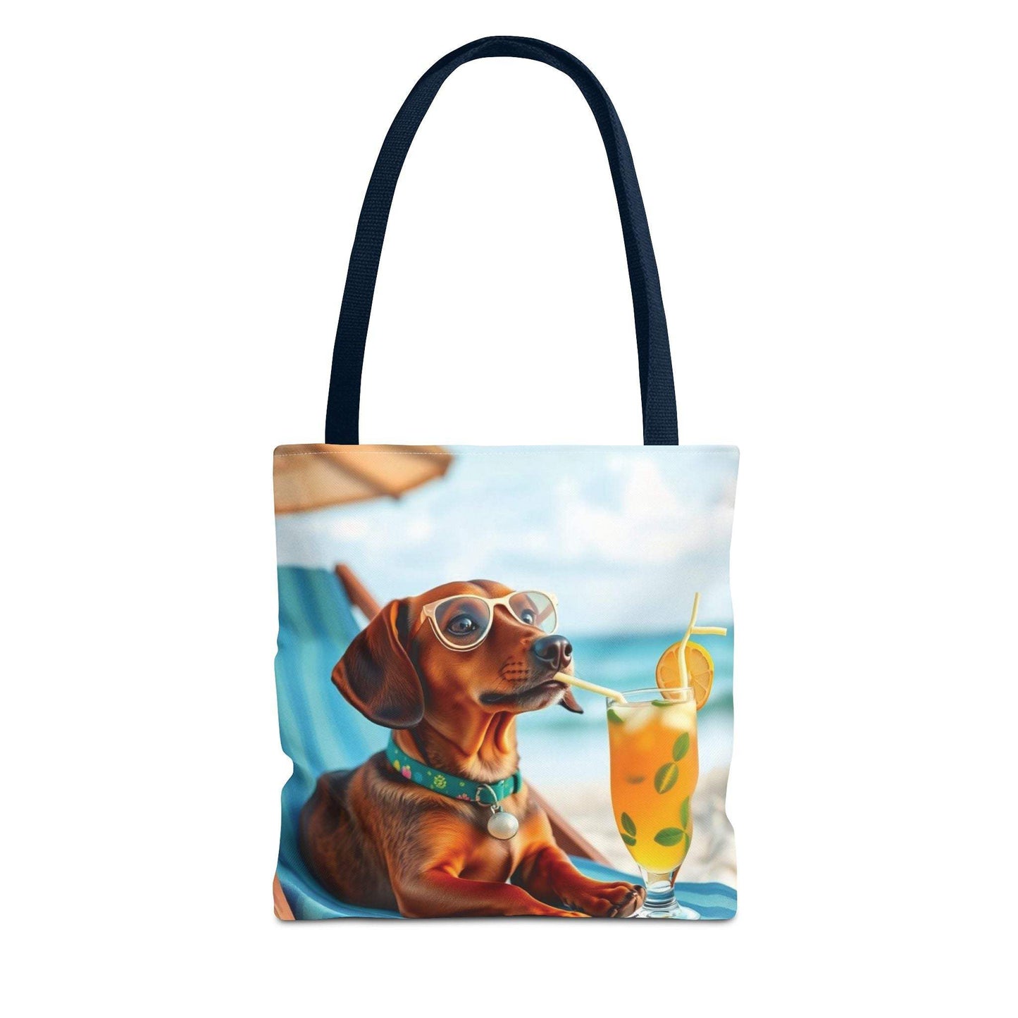 Beach Bag Tote Dachshund Cocktail Beach Summer Carryall
