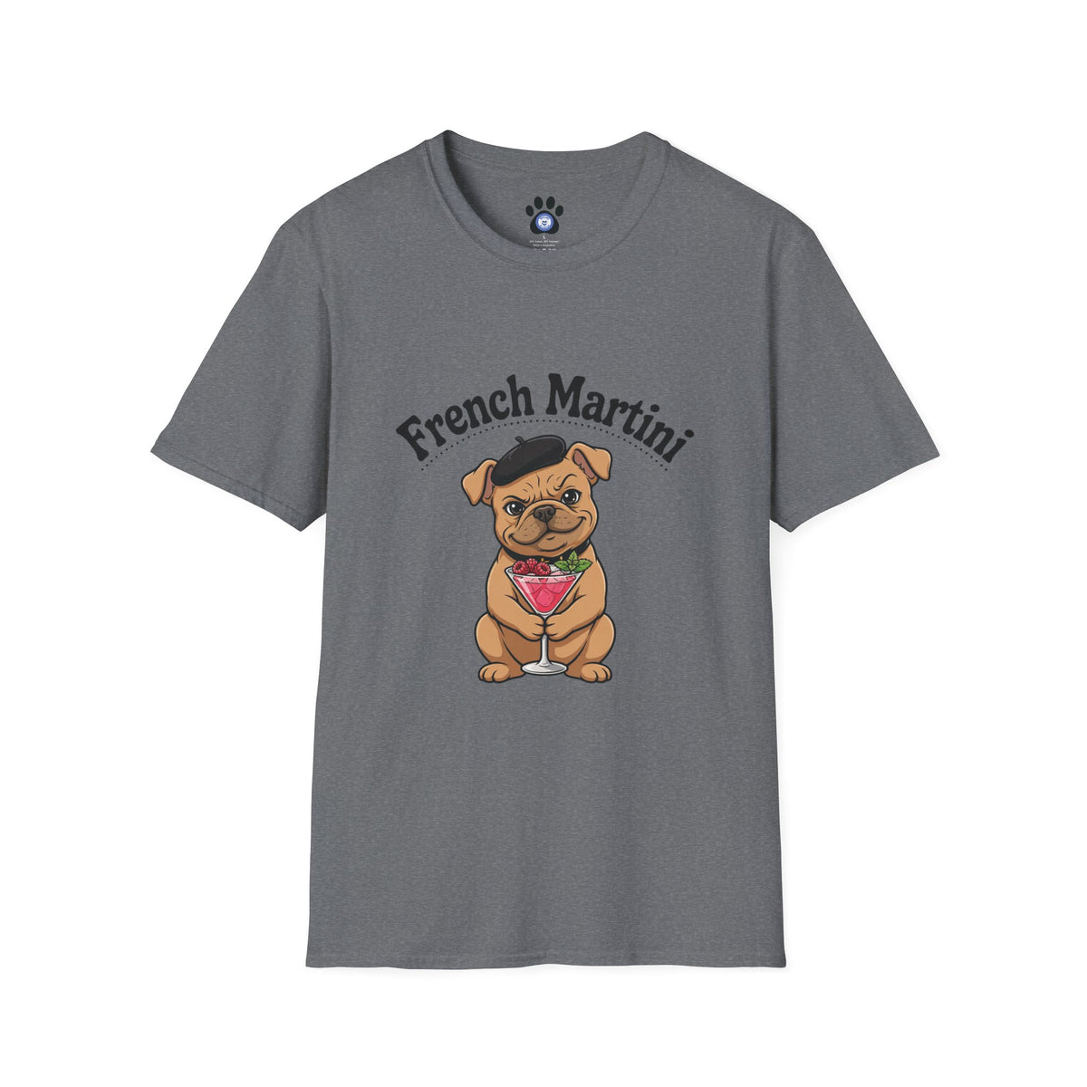 French Martini French Bulldog T-Shirt — Skylaki Unisex Design