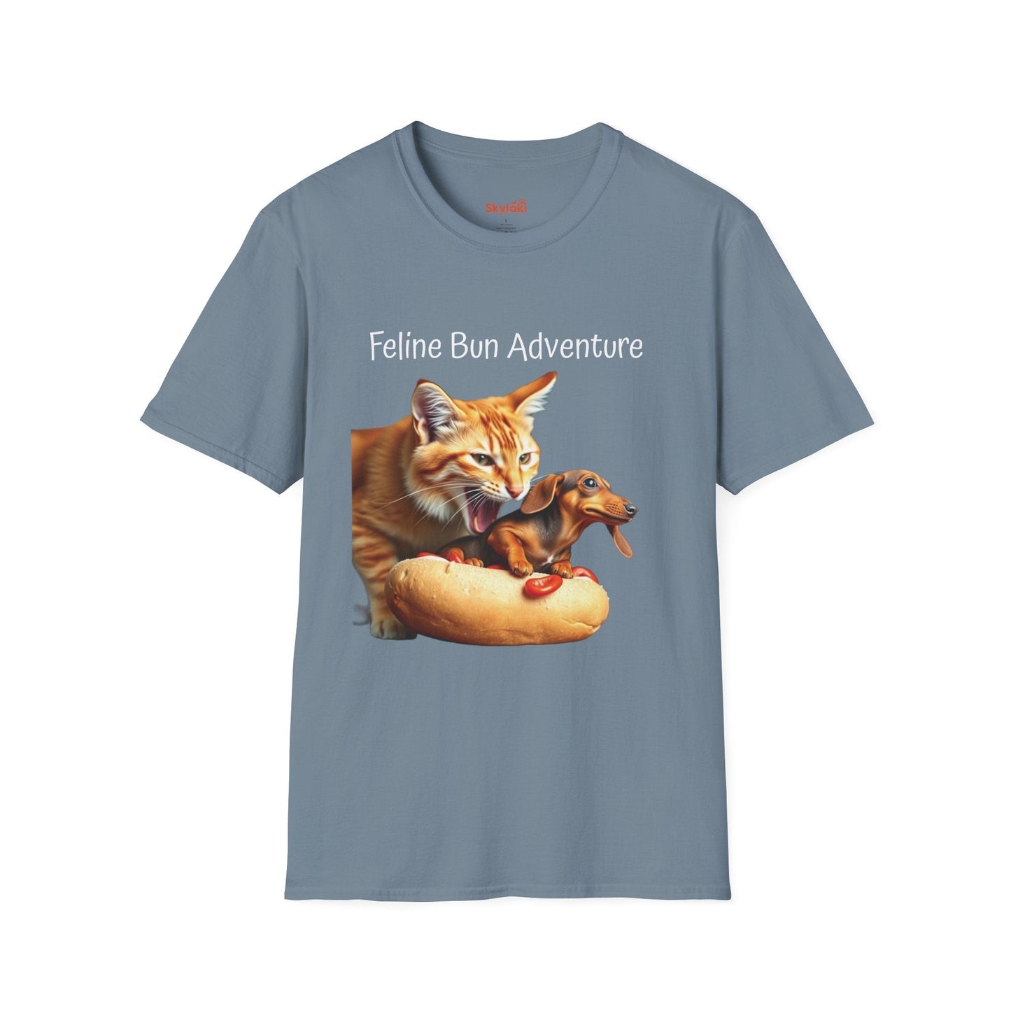 Casual Wear: Feline Bun Adventure Unisex T-Shirt Fun Tee