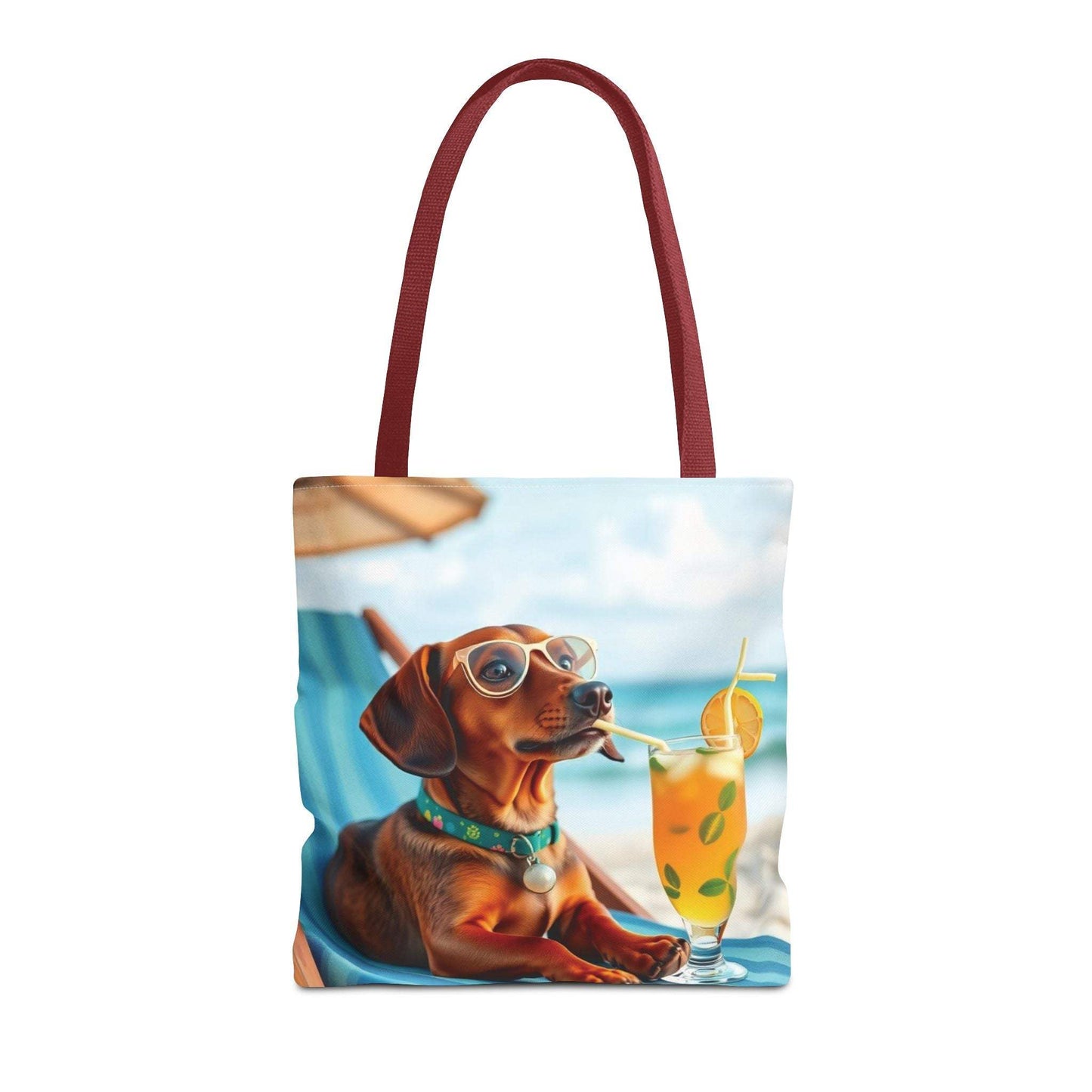 Beach Bag Tote Dachshund Cocktail Beach Summer Carryall