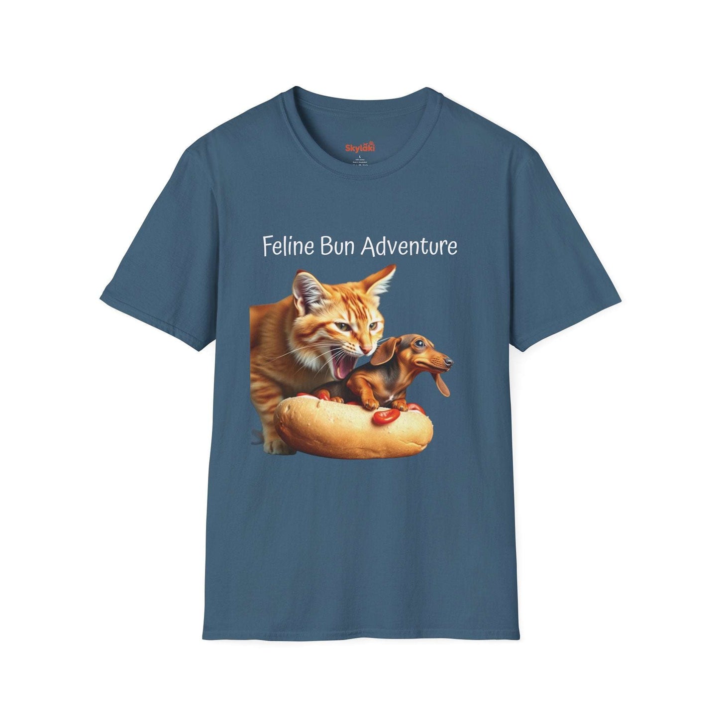 Casual Wear: Feline Bun Adventure Unisex T-Shirt Fun Tee
