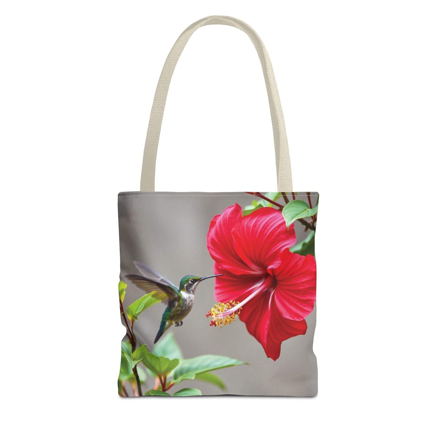 Hummingbird Tote Bag, Floral Shopping Bag, Eco-Friendly Beach Tote