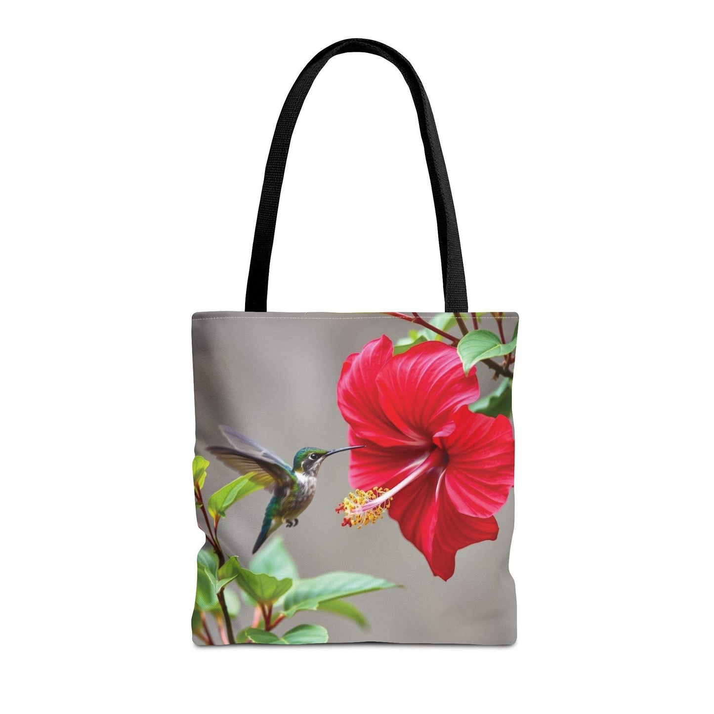Hummingbird Tote Bag, Floral Shopping Bag, Eco-Friendly Beach Tote