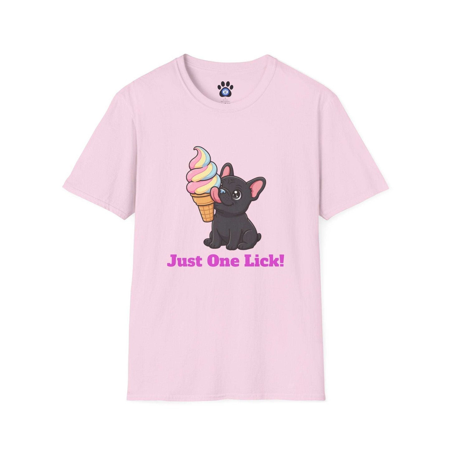French Bulldog Ice Cream Shirt with playful black dog and rainbow ice cream design
