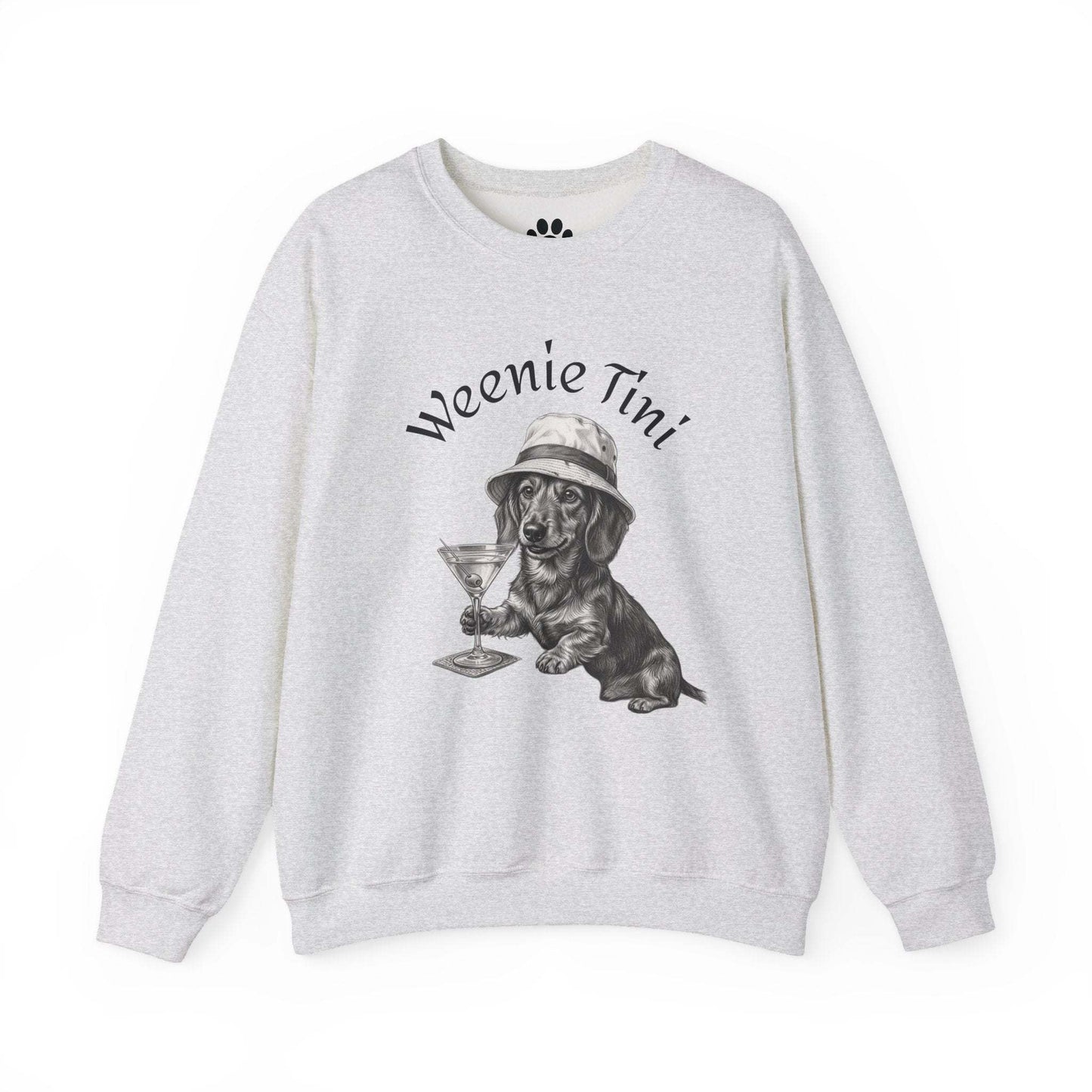 Skylaki Brand Unisex— 'Weenie Tini' Dachshund Cocktail Crewneck