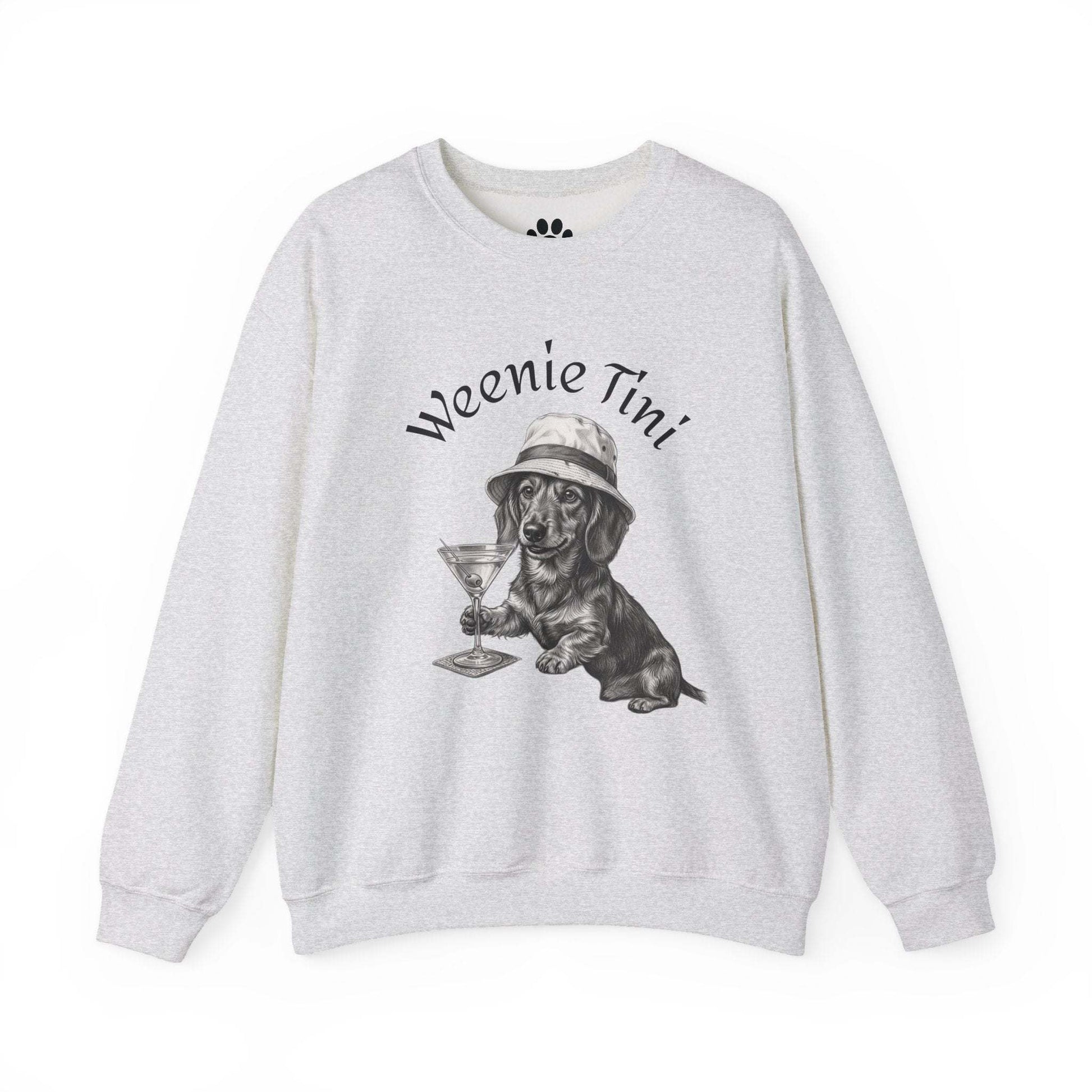 Skylaki Brand Unisex— 'Weenie Tini' Dachshund Cocktail Crewneck